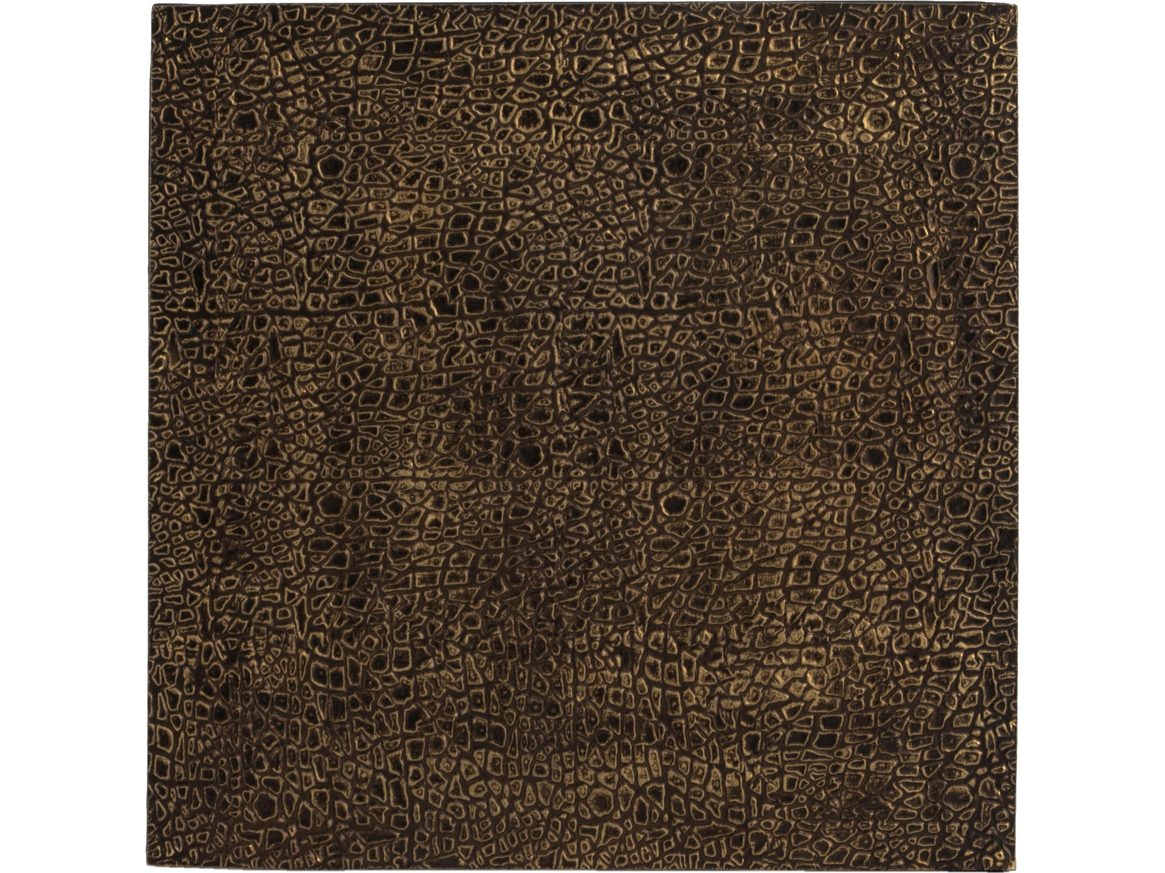 Butler Lacrossa Square Metal Antique Gold End Table