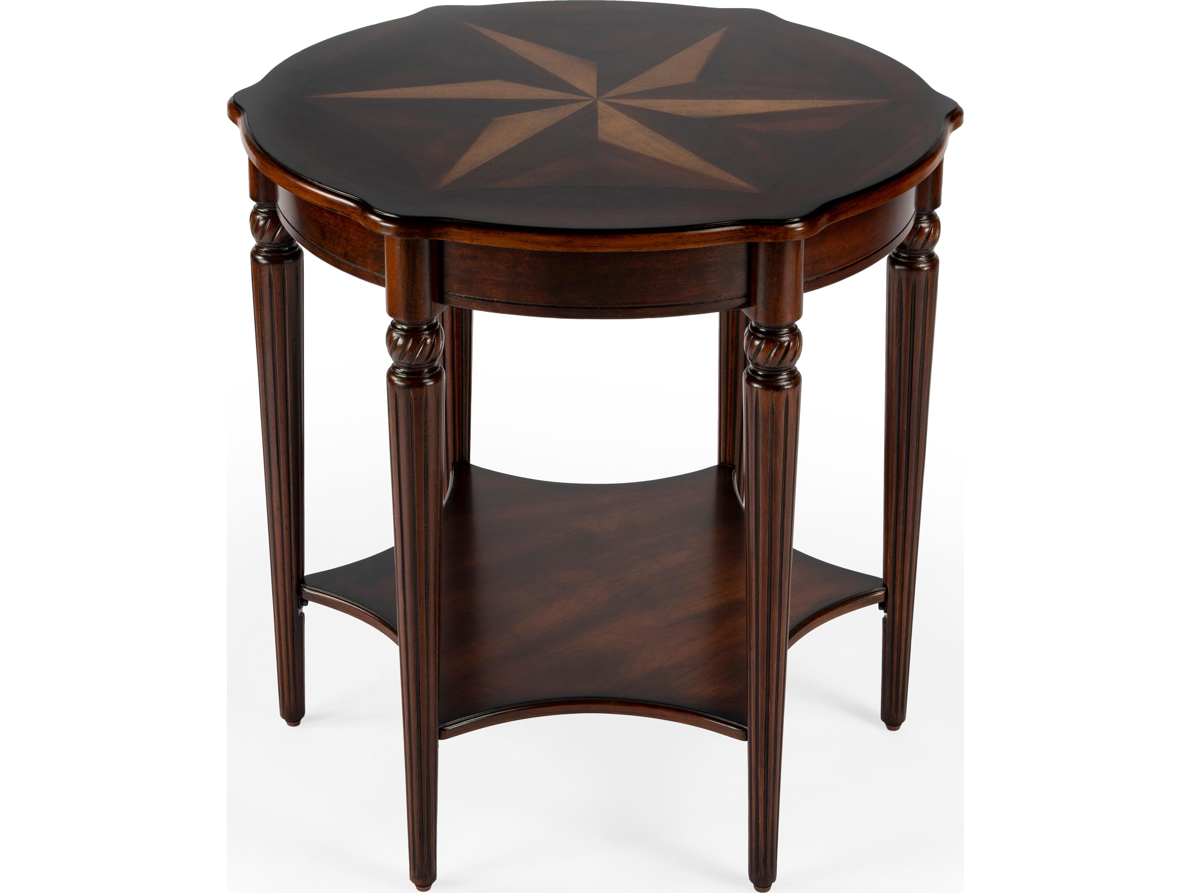 Butler Bainbridge Round Wood Cherry End Table
