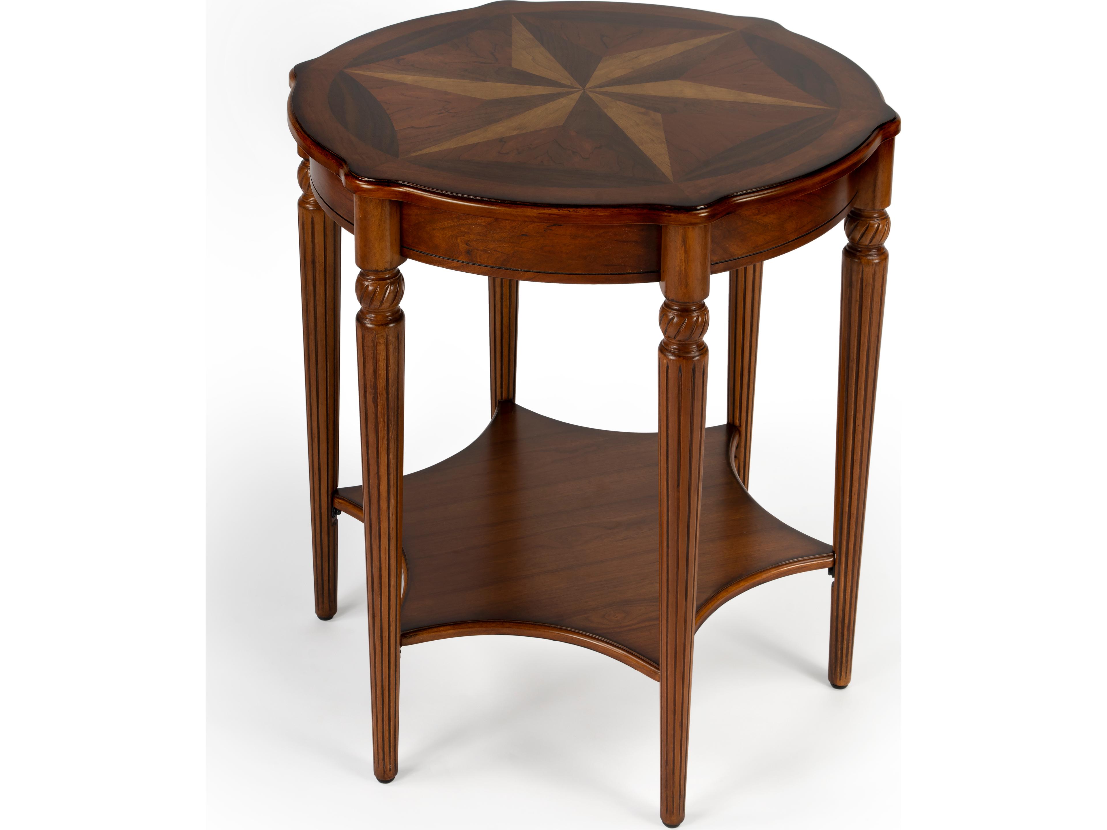 Bainbridge Round Wood Olive Ash End Table