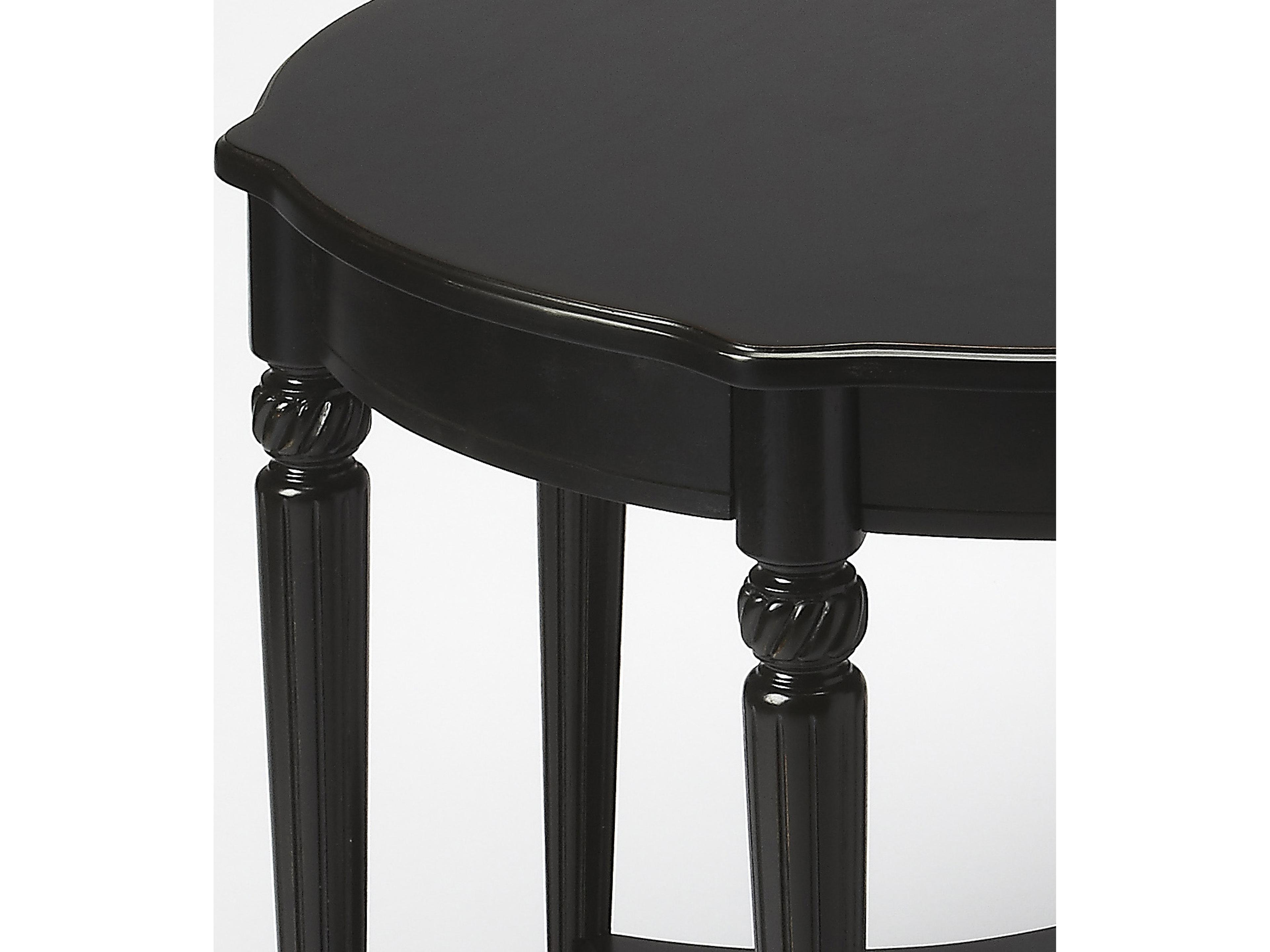 Butler Bainbridge Round Wood Black Licorice End Table