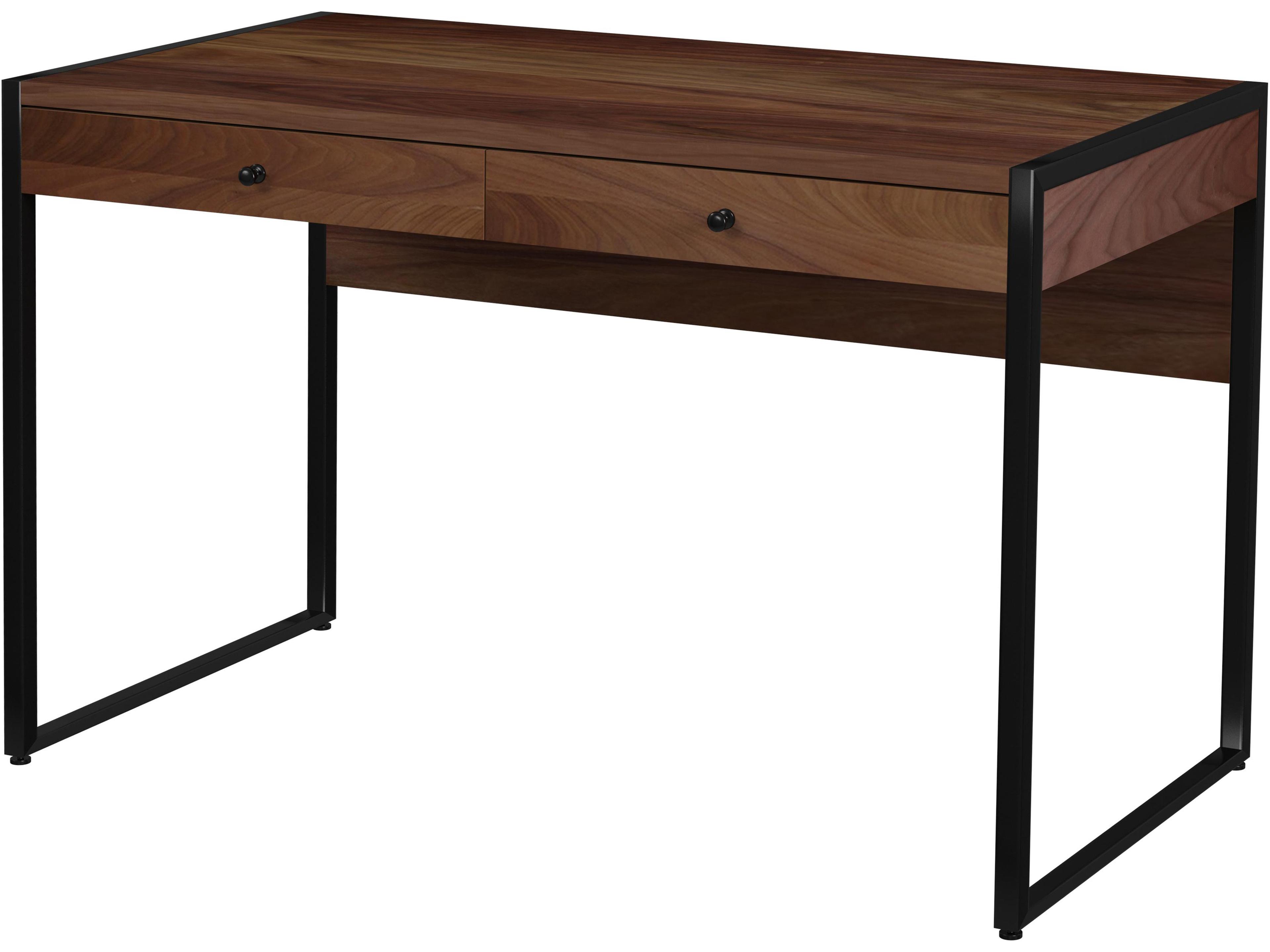 Drake Walnut Brown Wood Writing Desk