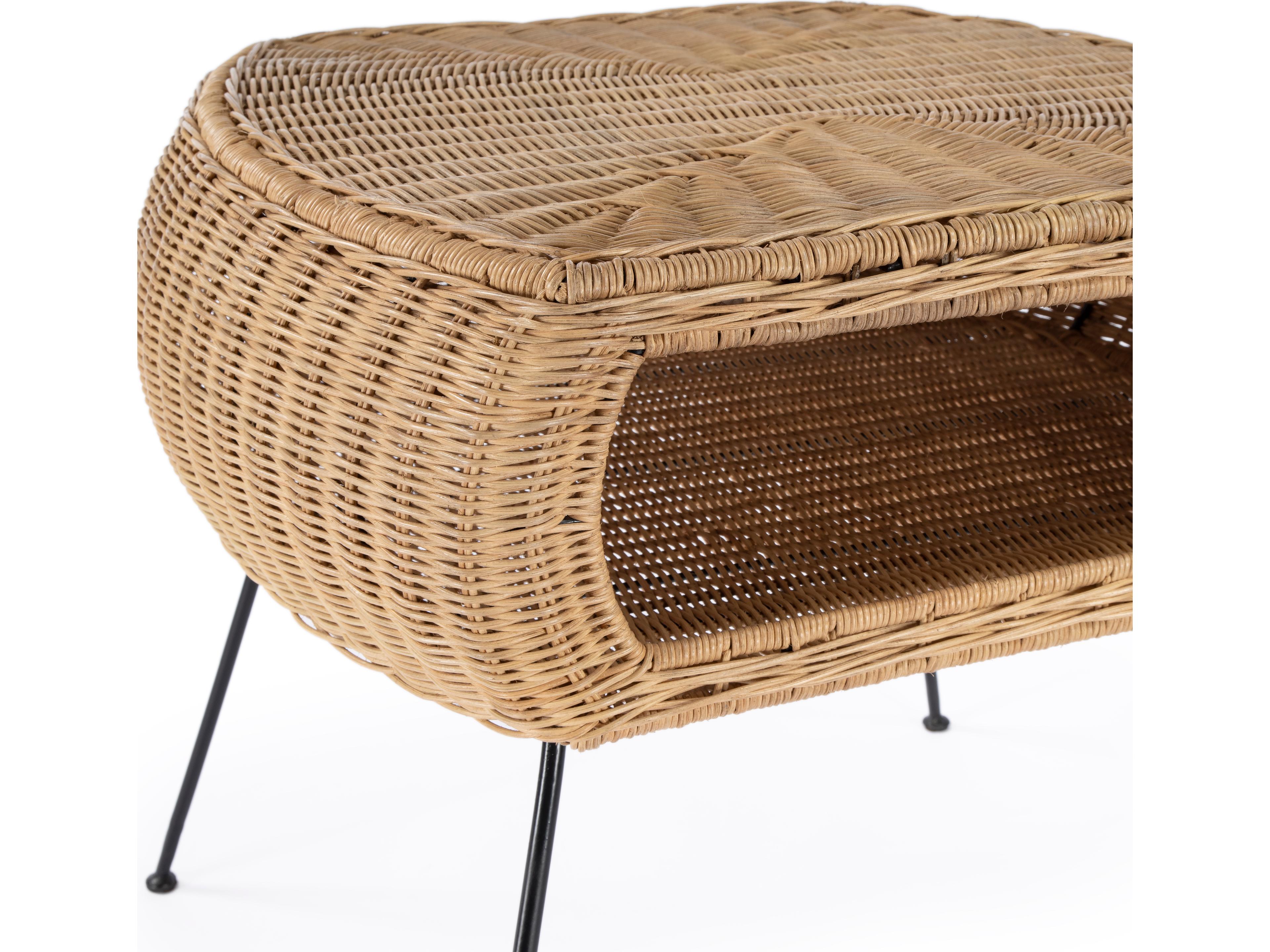 Butler Coralitta Rectangular Natural Rattan End Table