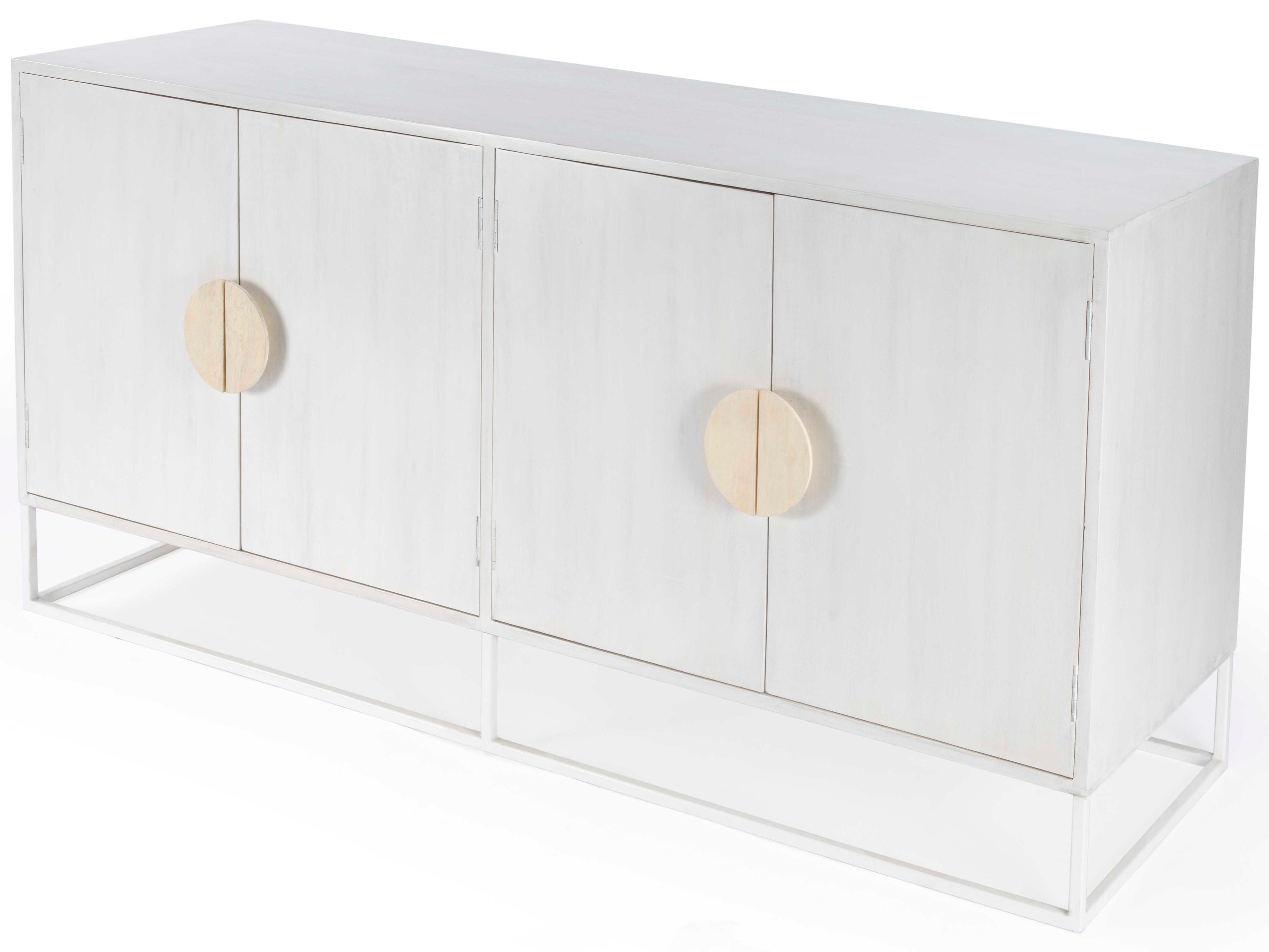 Lennasa 63" Mango Wood White Sideboard