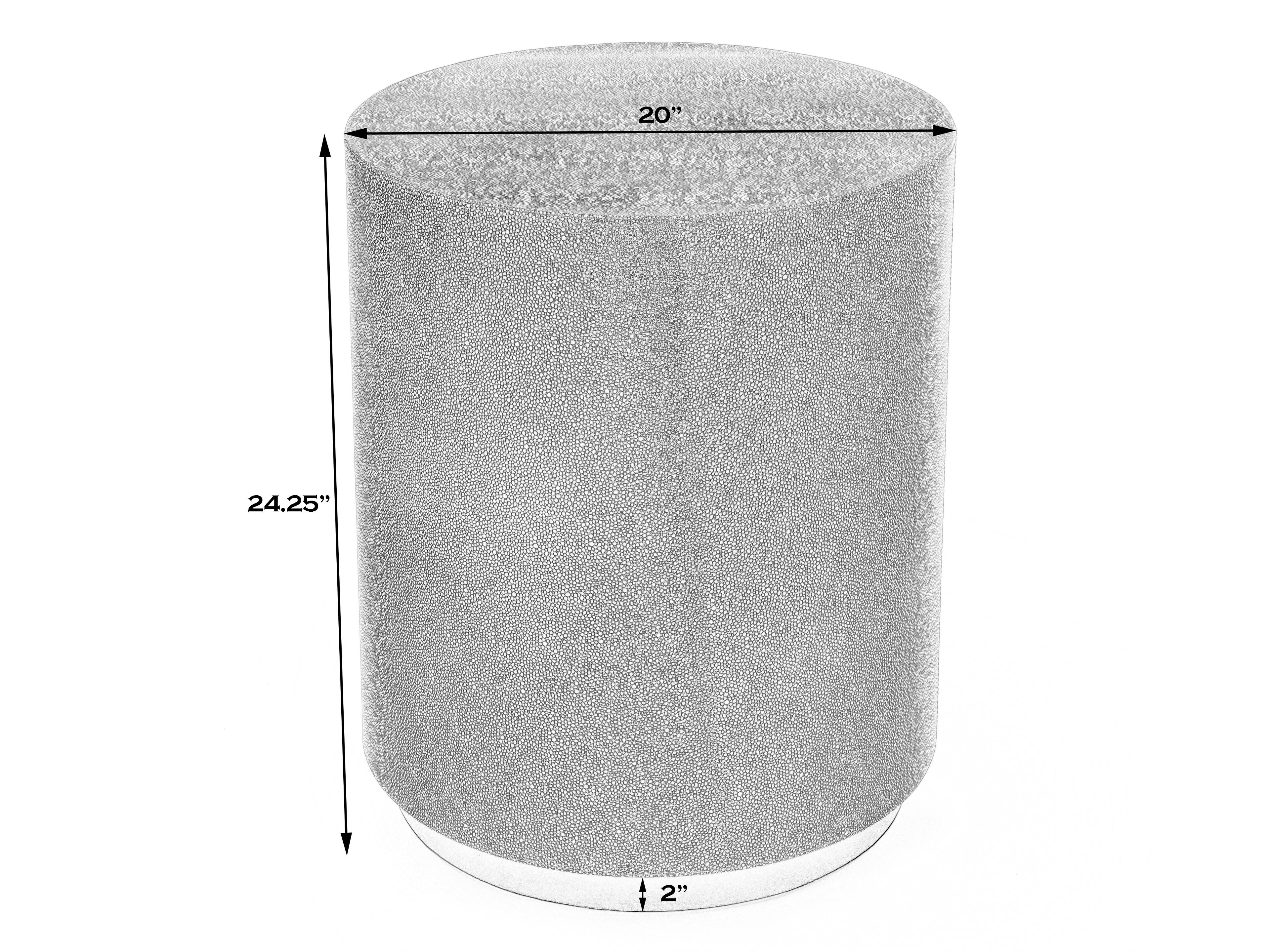 Butler Olenka Round Leather End Table