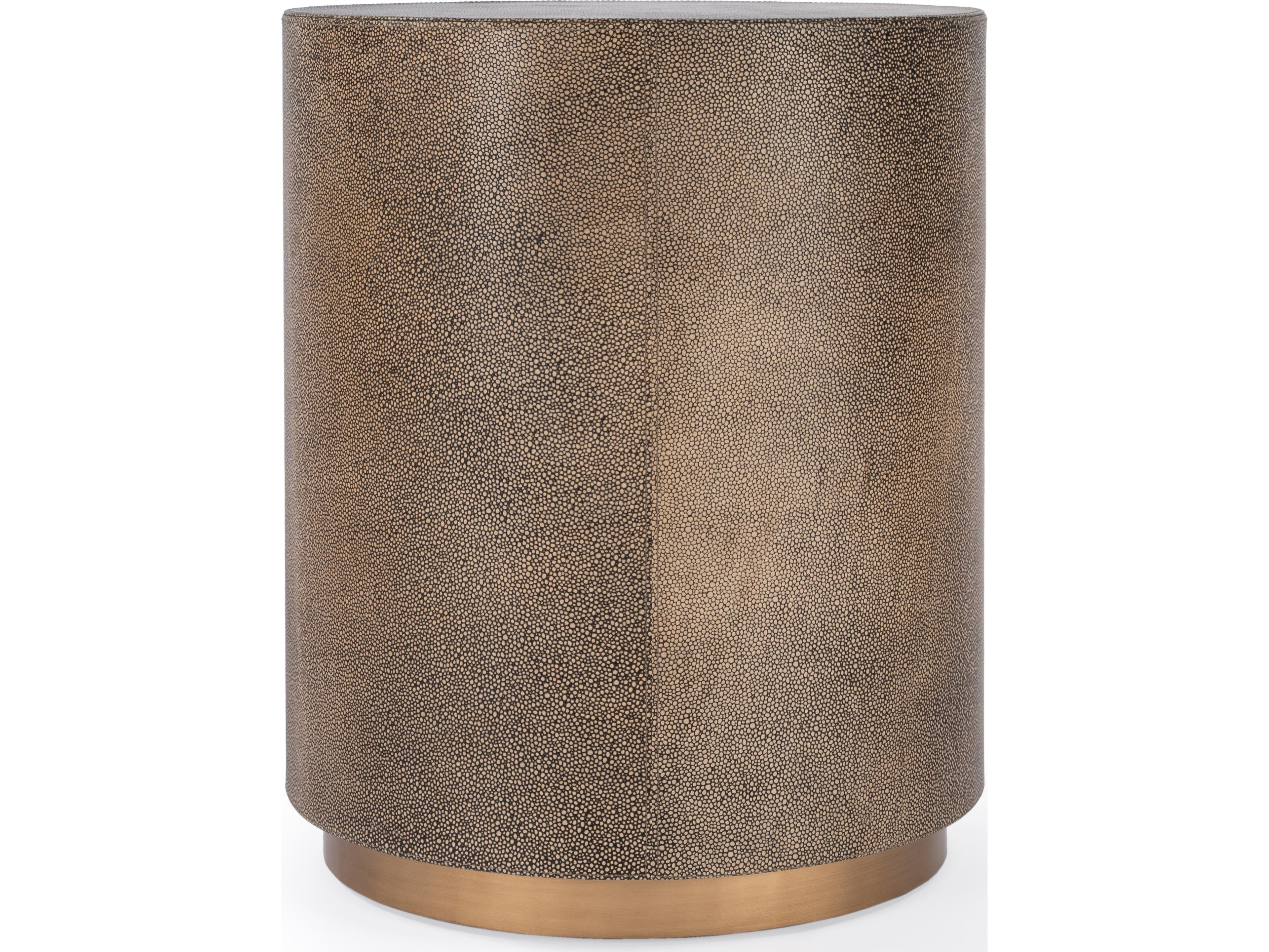 Butler Olenka Round Leather End Table