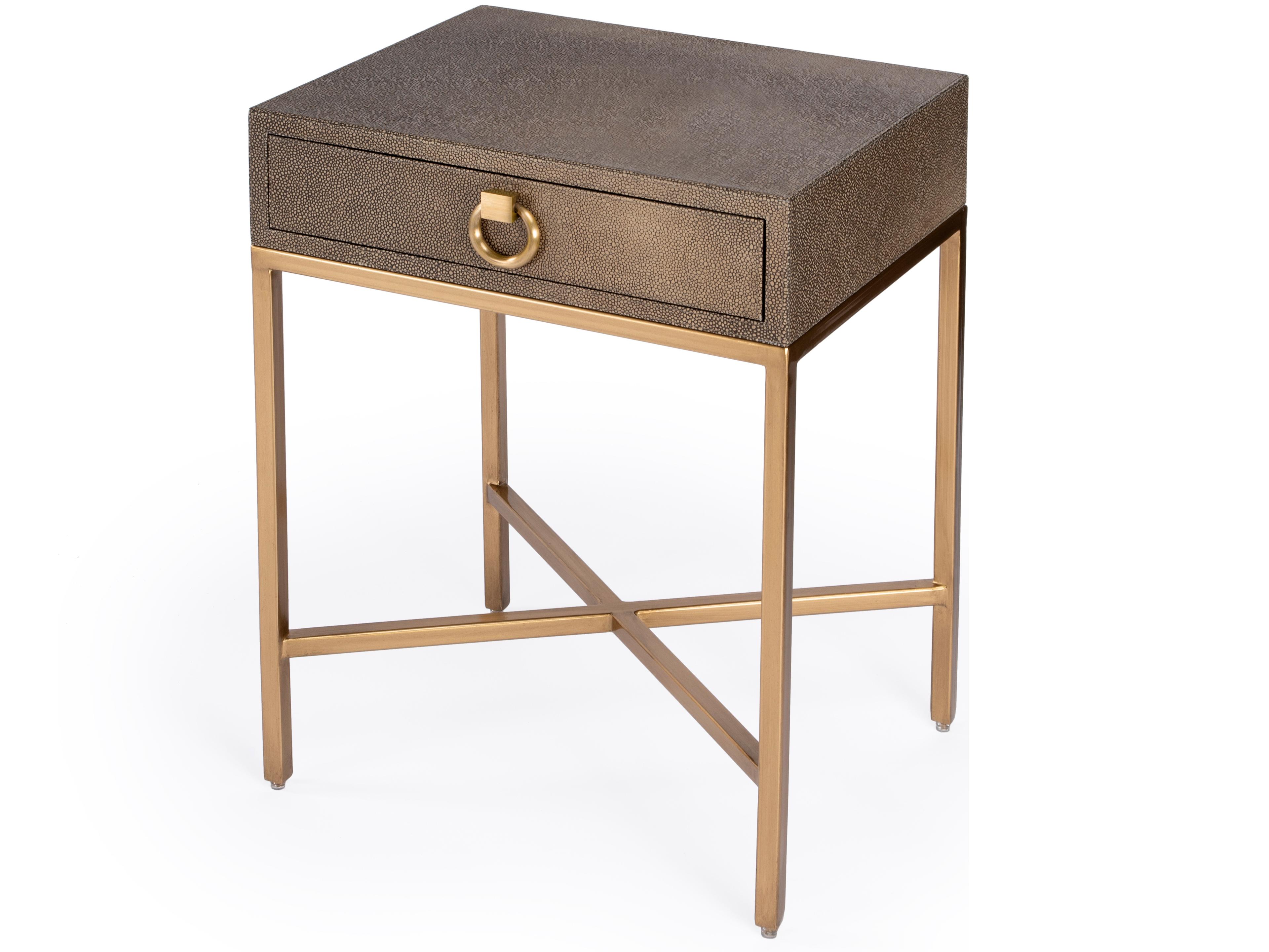 Sullia Rectangular Leather End Table