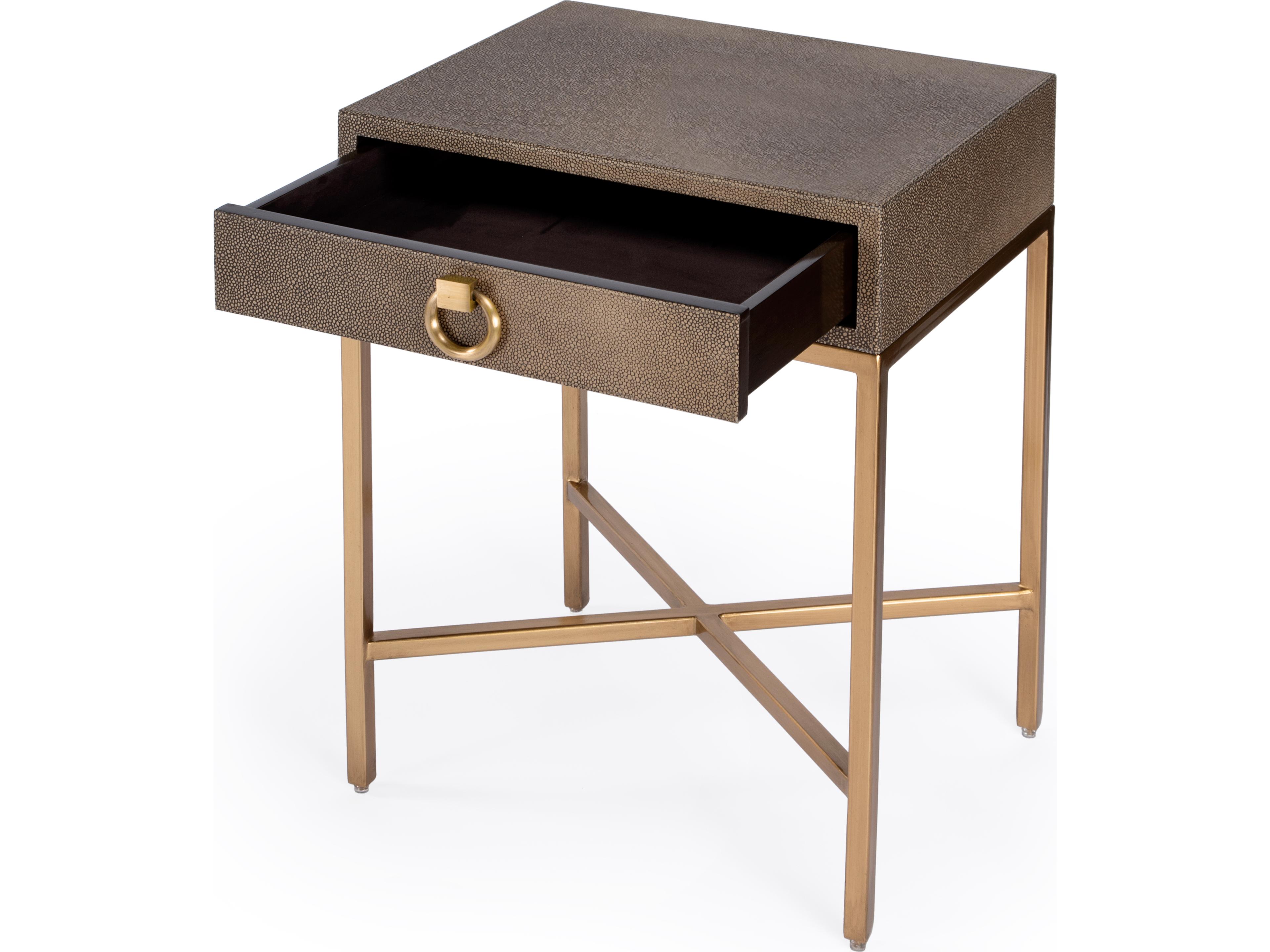 Butler Sullia Rectangular Leather End Table