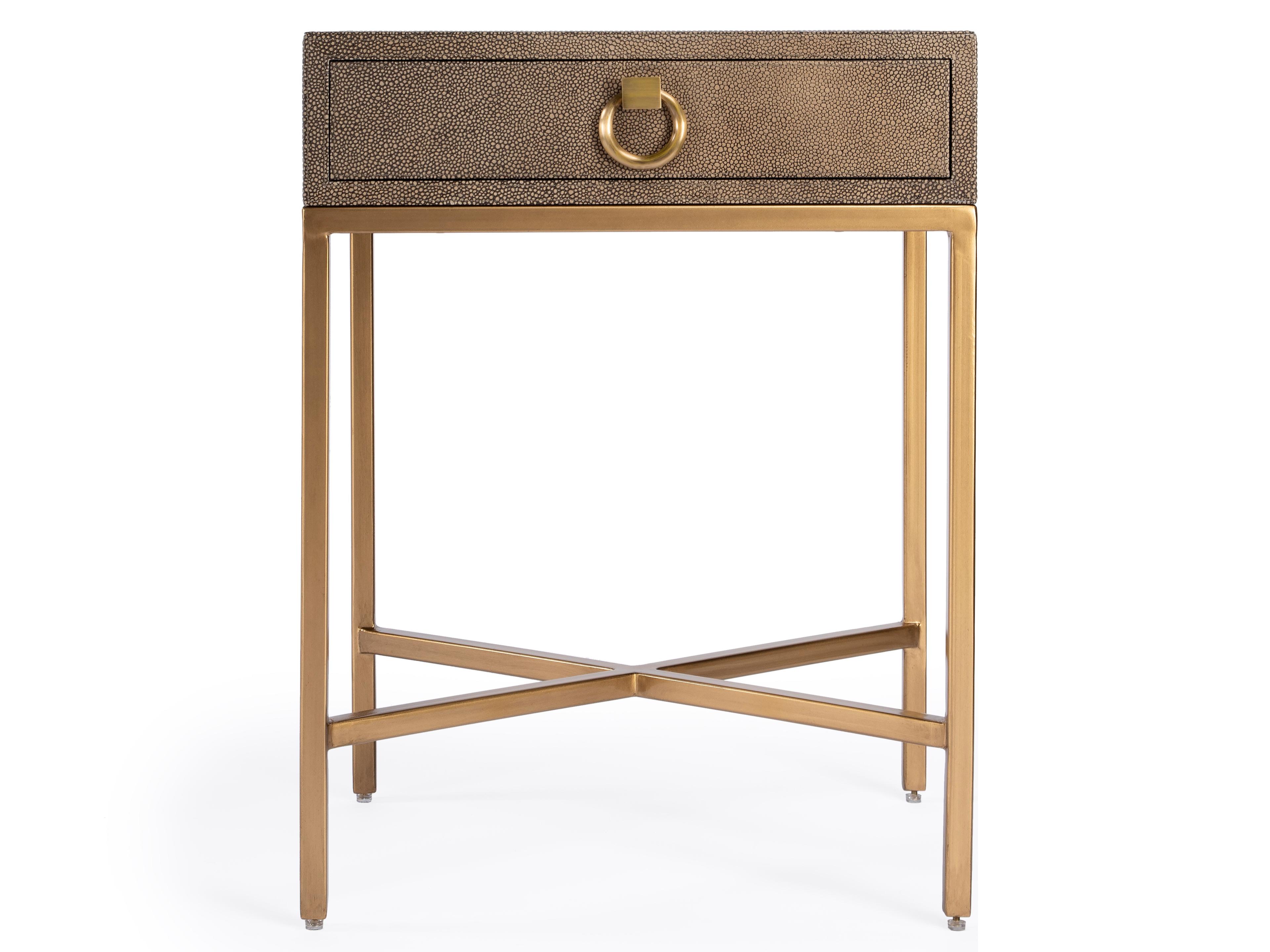 Butler Sullia Rectangular Leather End Table