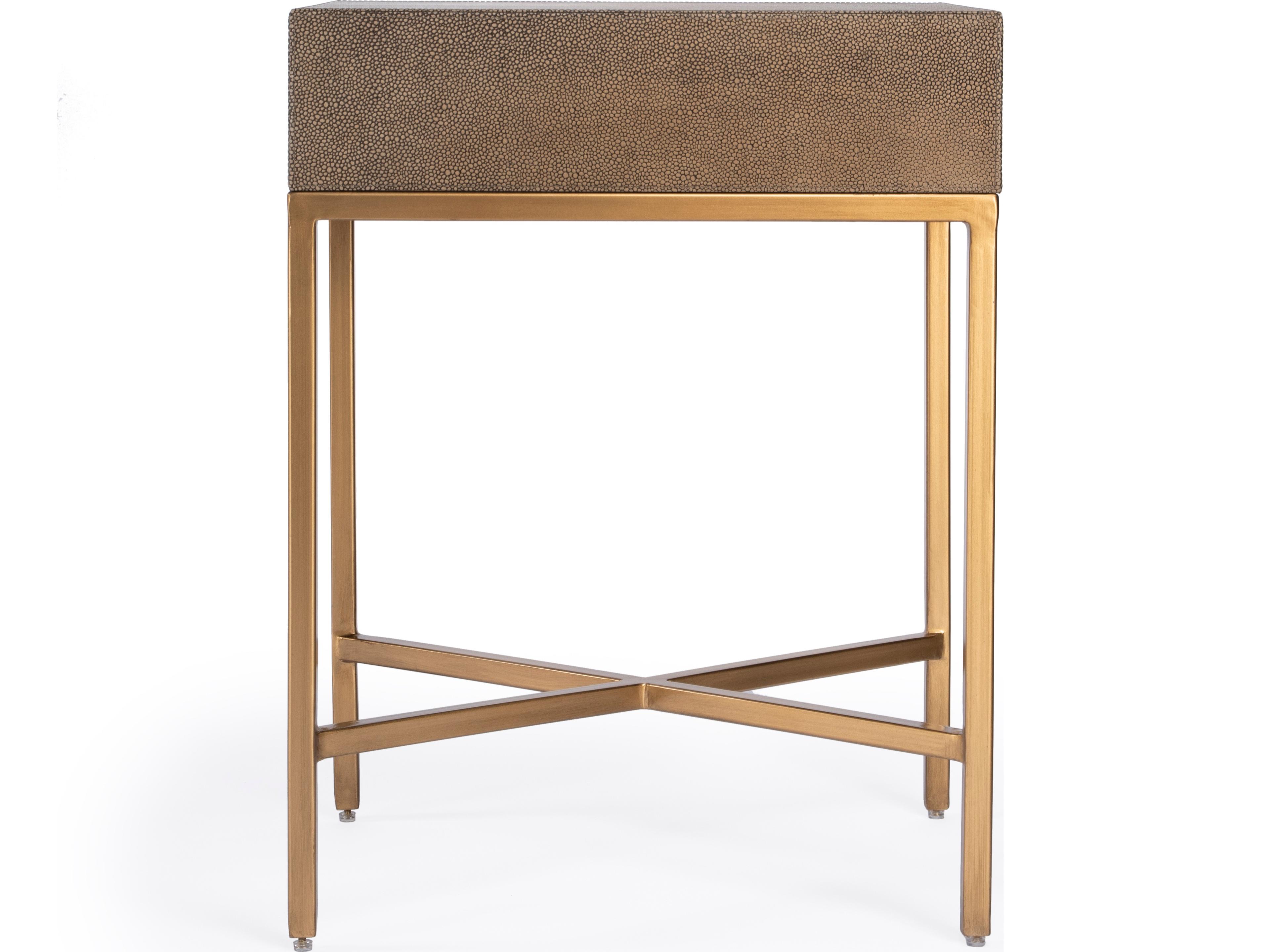 Butler Sullia Rectangular Leather End Table