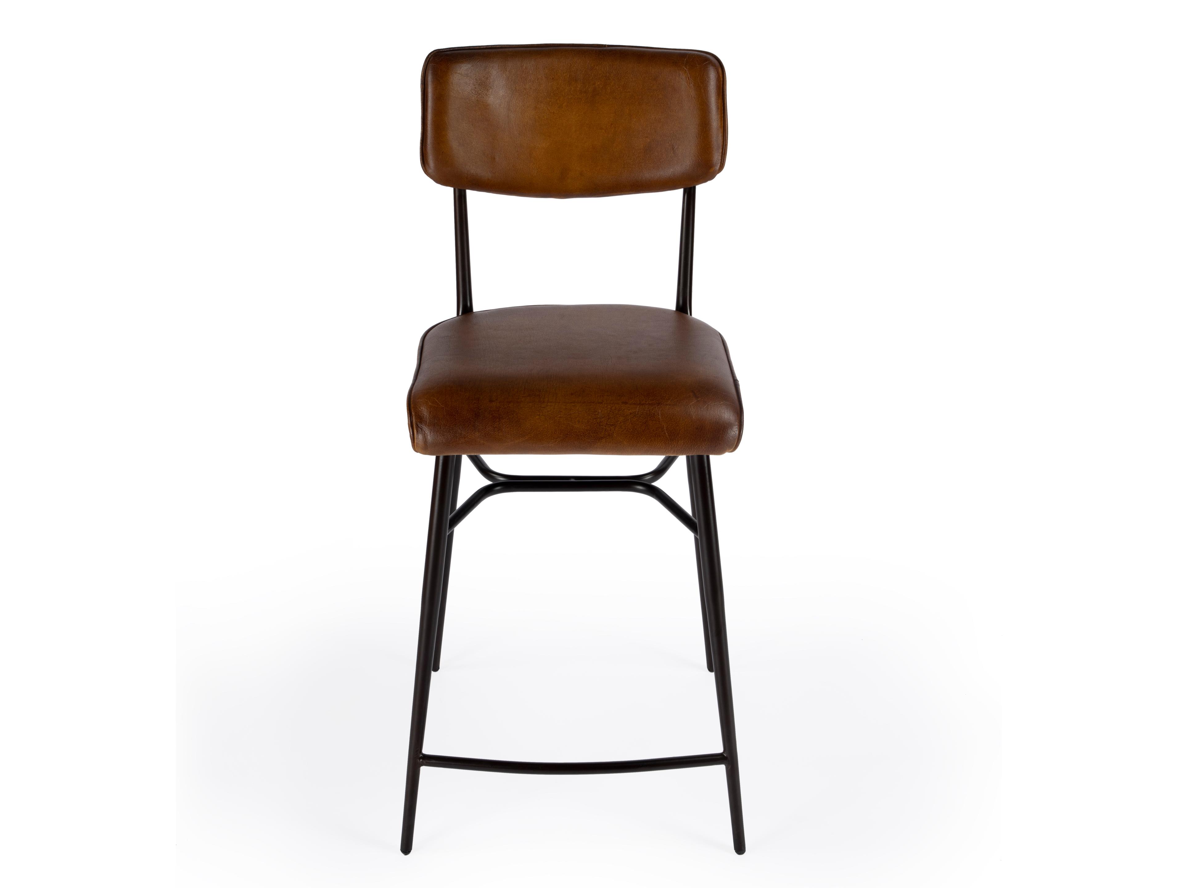 Butler Odessa Brown Leather Counter Stool
