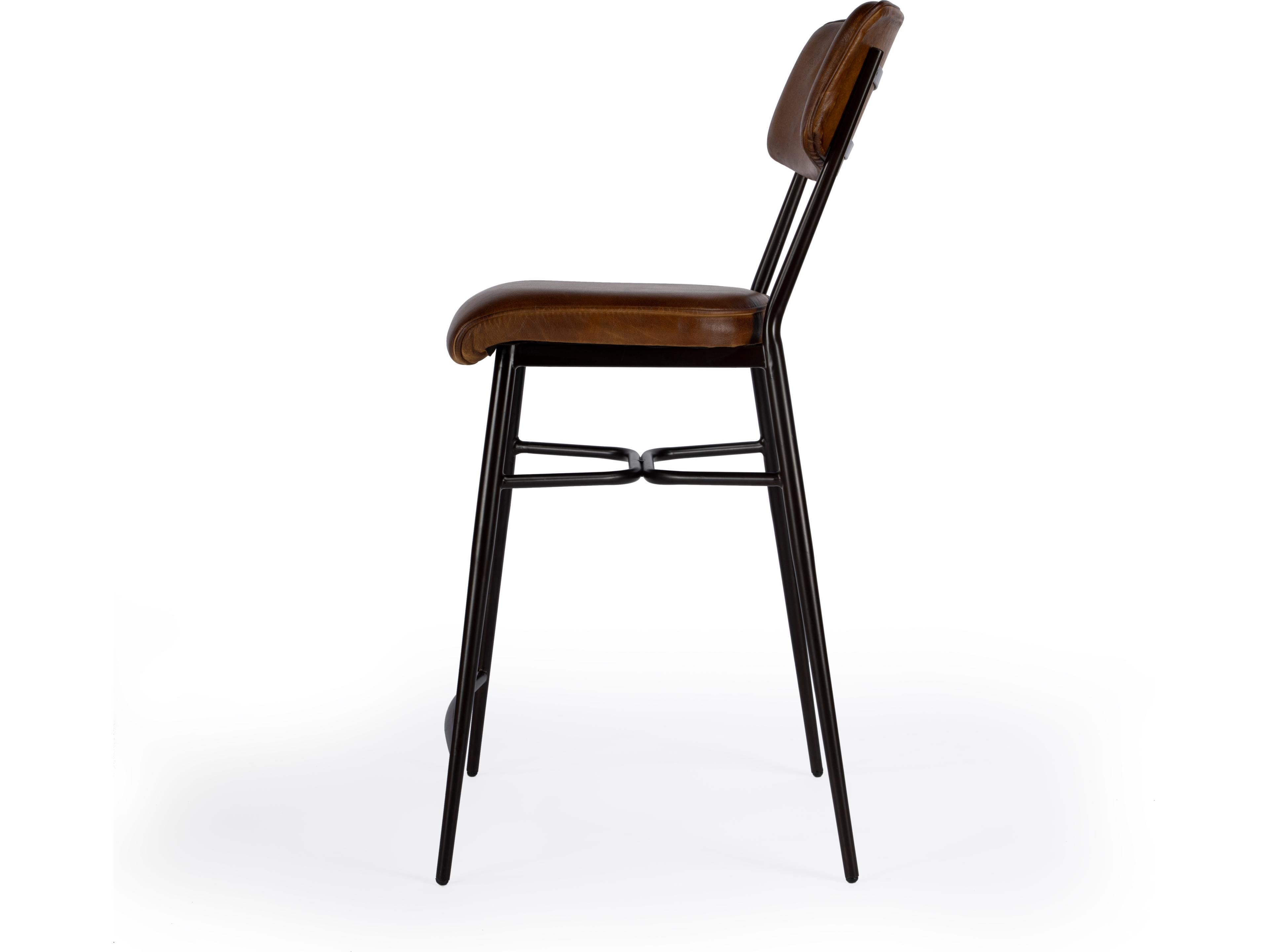 Butler Odessa Brown Leather Counter Stool