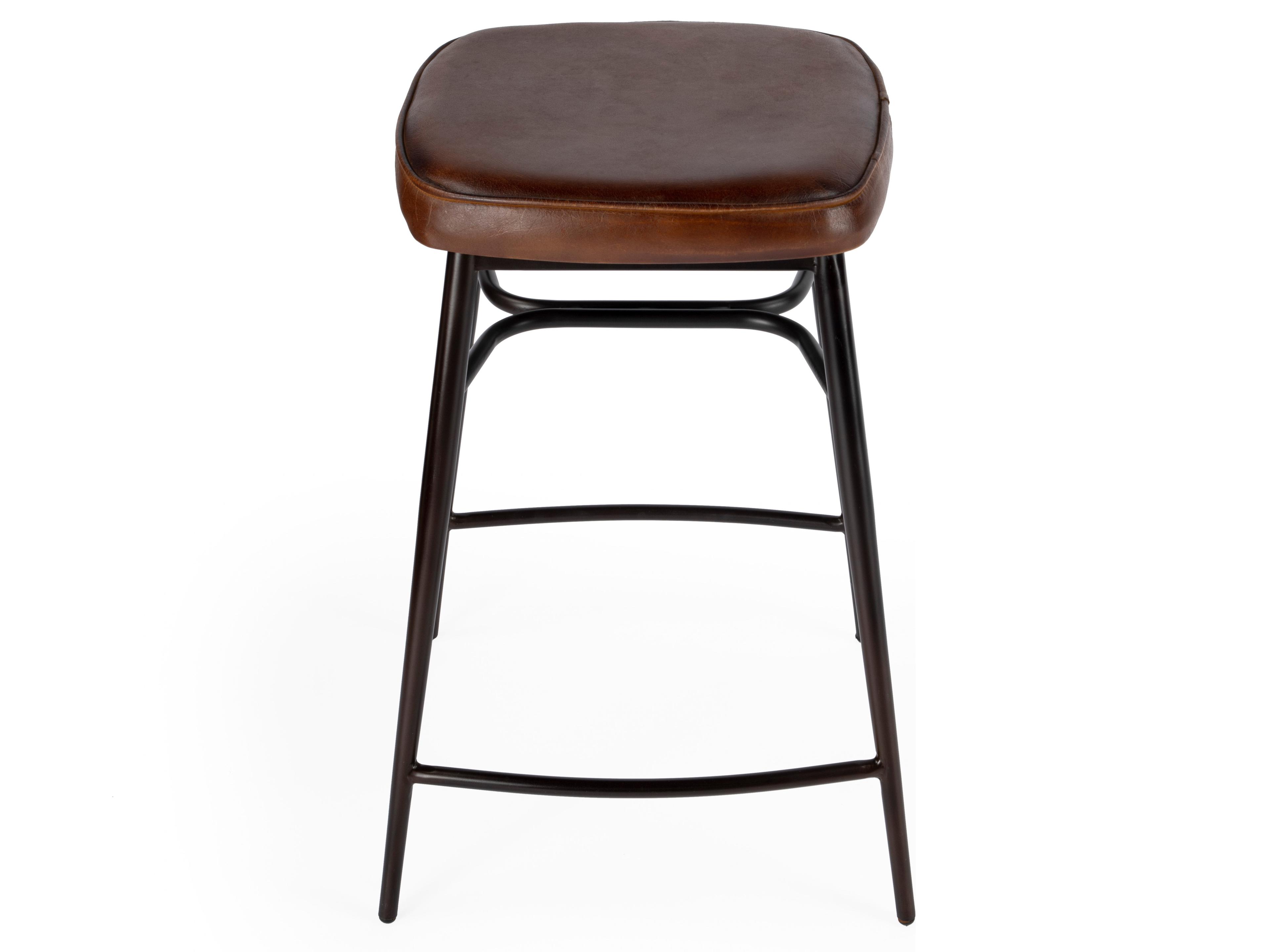 Butler Arlington Brown Leather Counter Stool