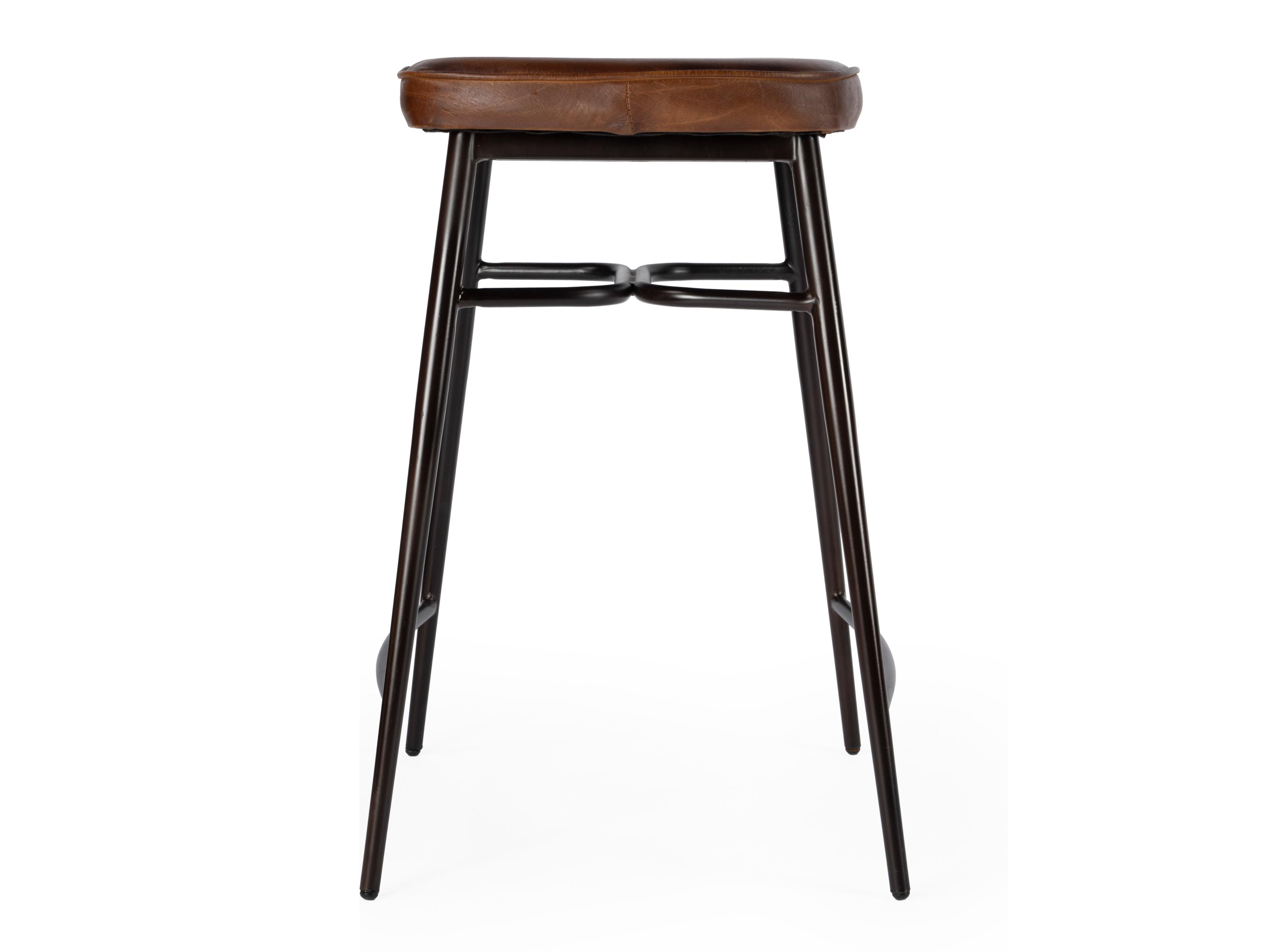 Butler Arlington Brown Leather Counter Stool