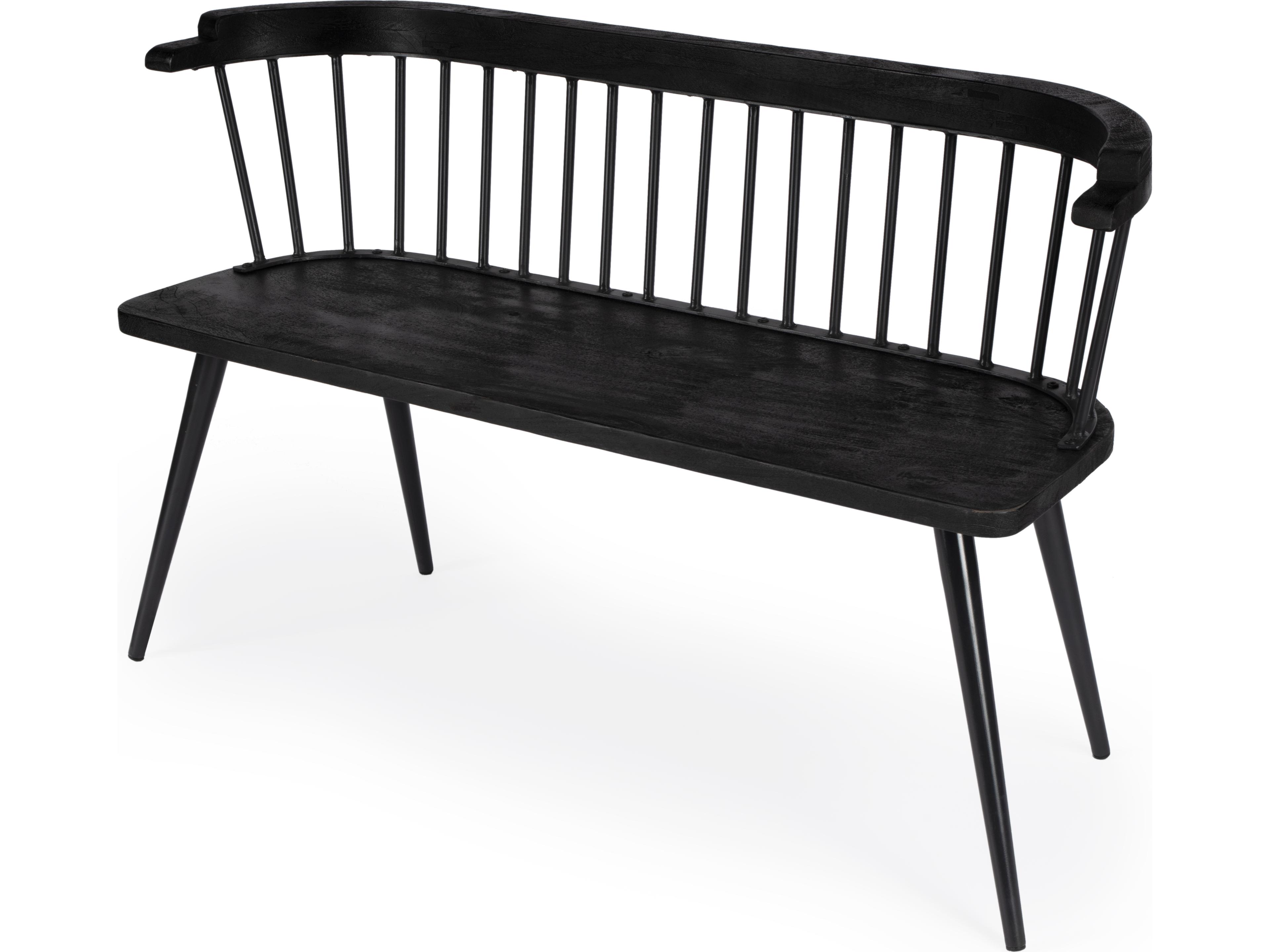 Tempe Industrial Chic Black Accent Bench