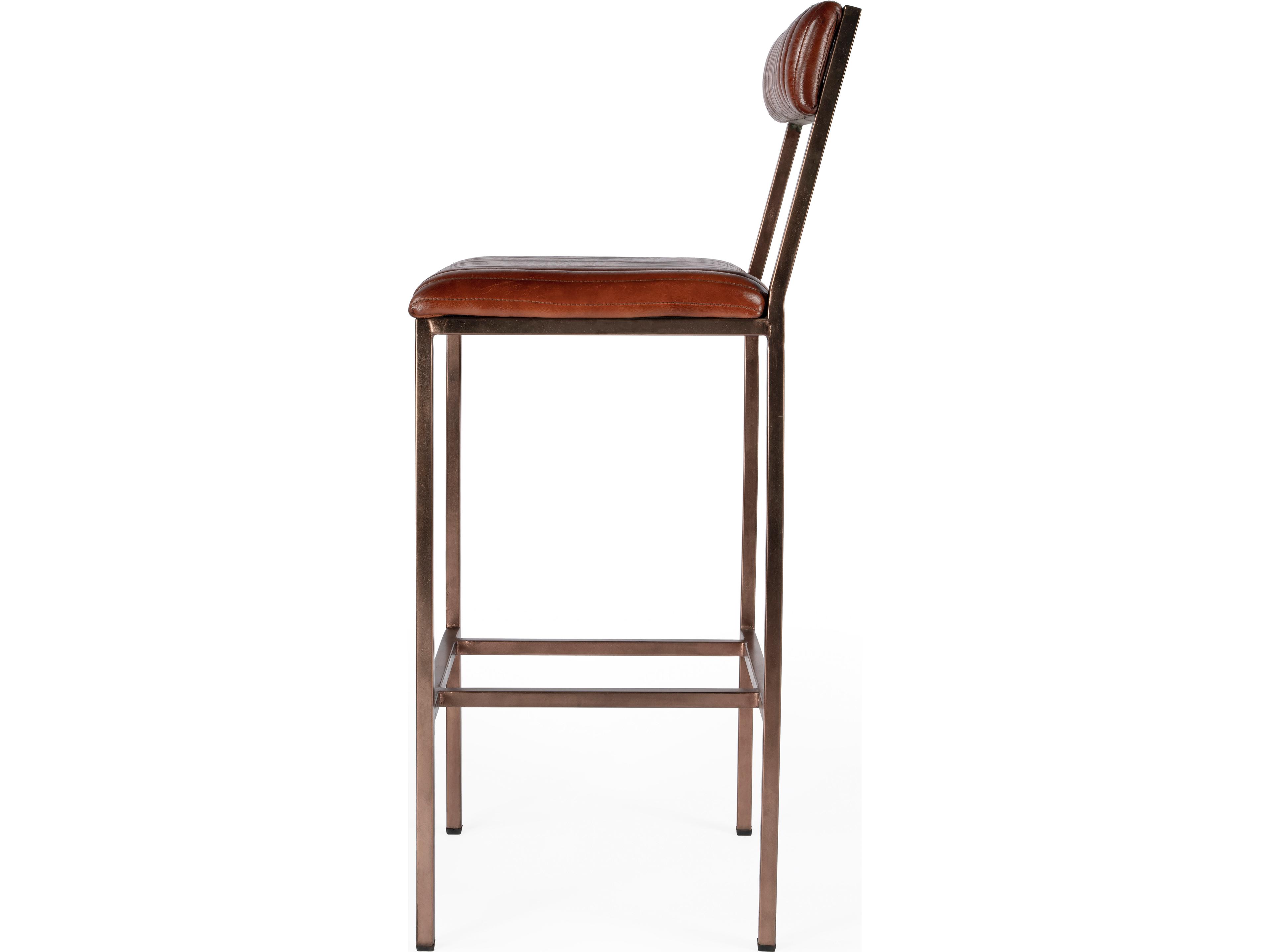 Butler Waco Brown Leather Bar Stool