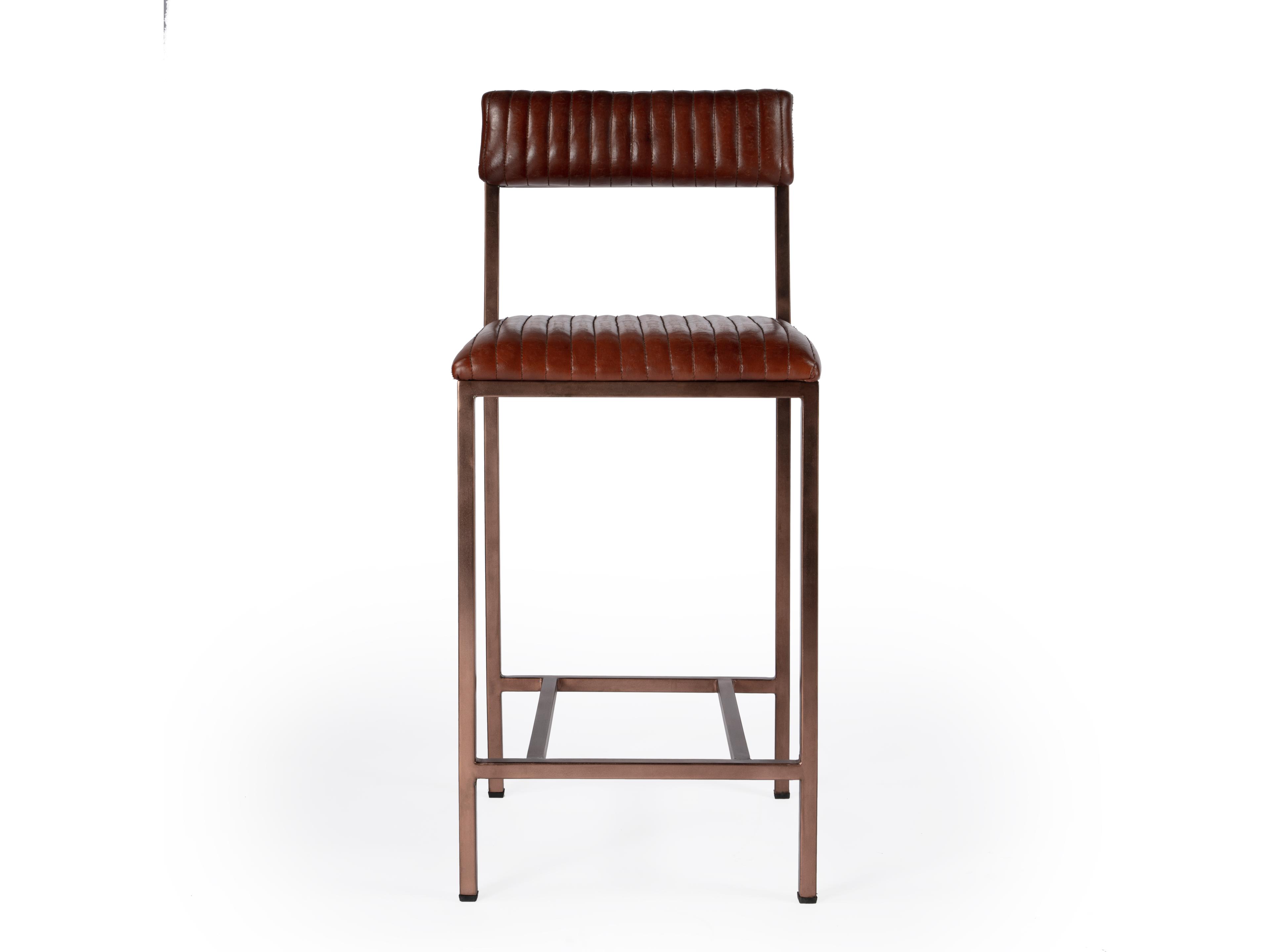 Butler Houston Brown Leather Counter Stool