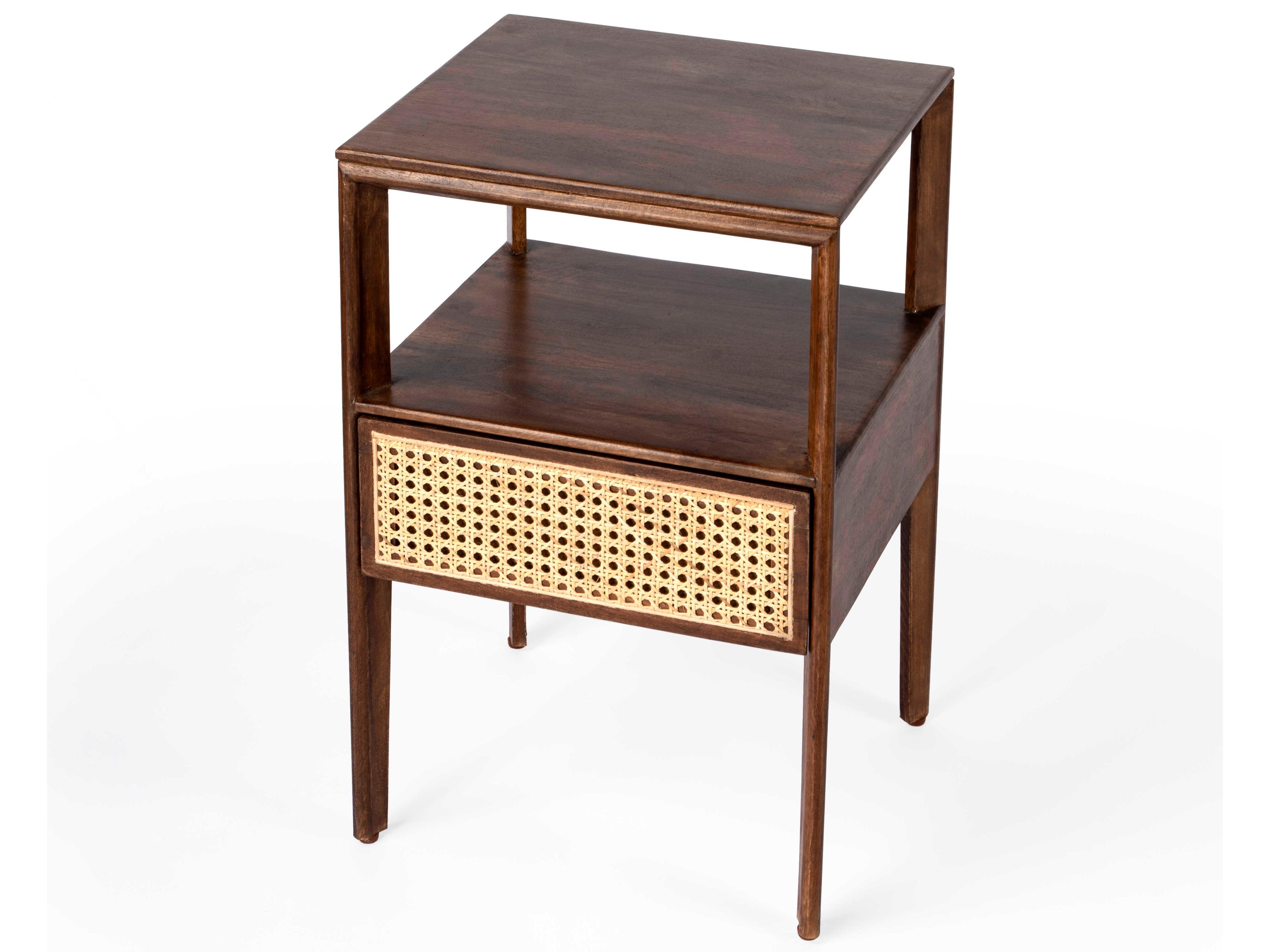 Butler Vardo 1-Drawer Brown Mango Wood Nightstand