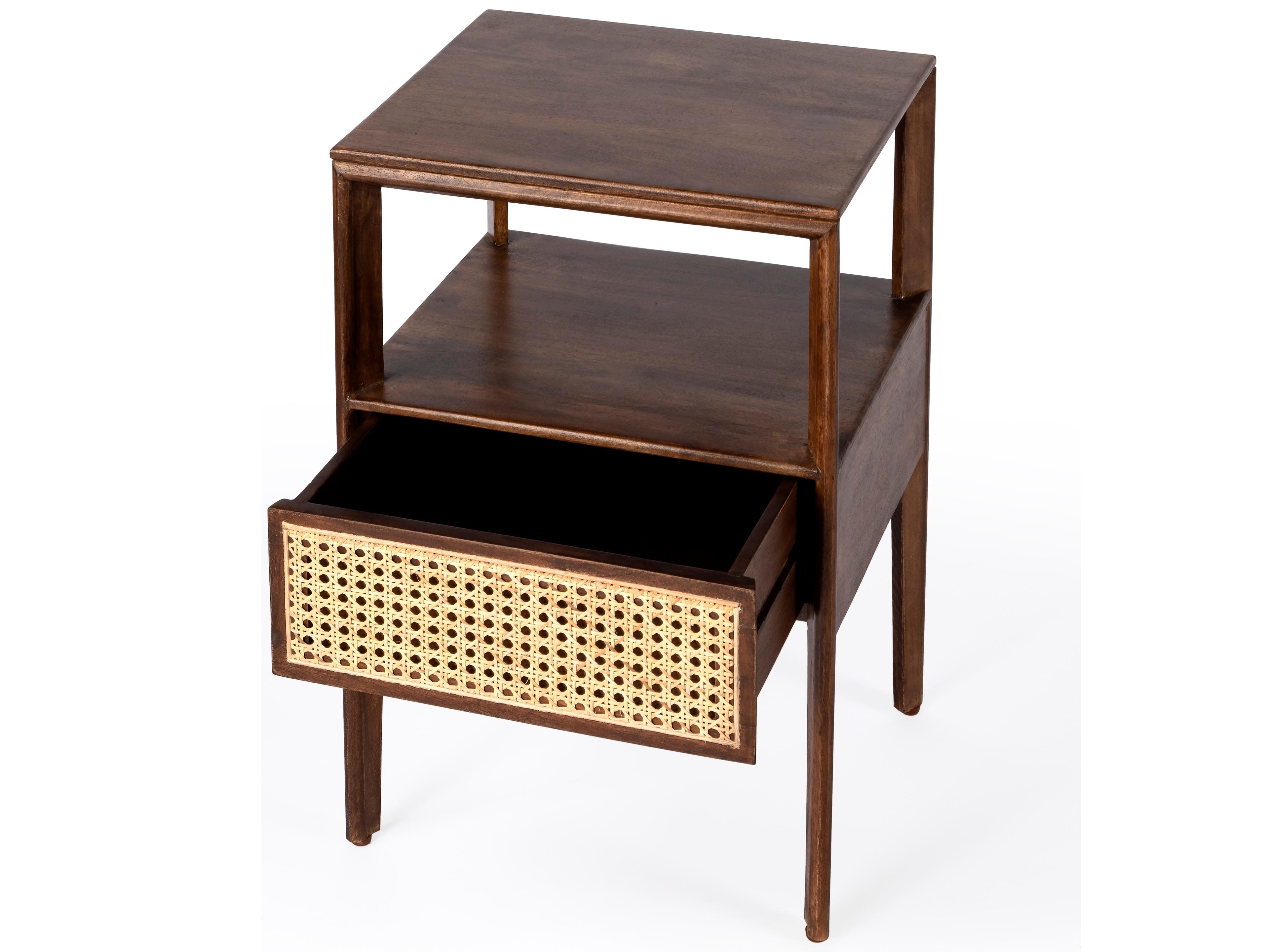 Butler Vardo 1-Drawer Brown Mango Wood Nightstand