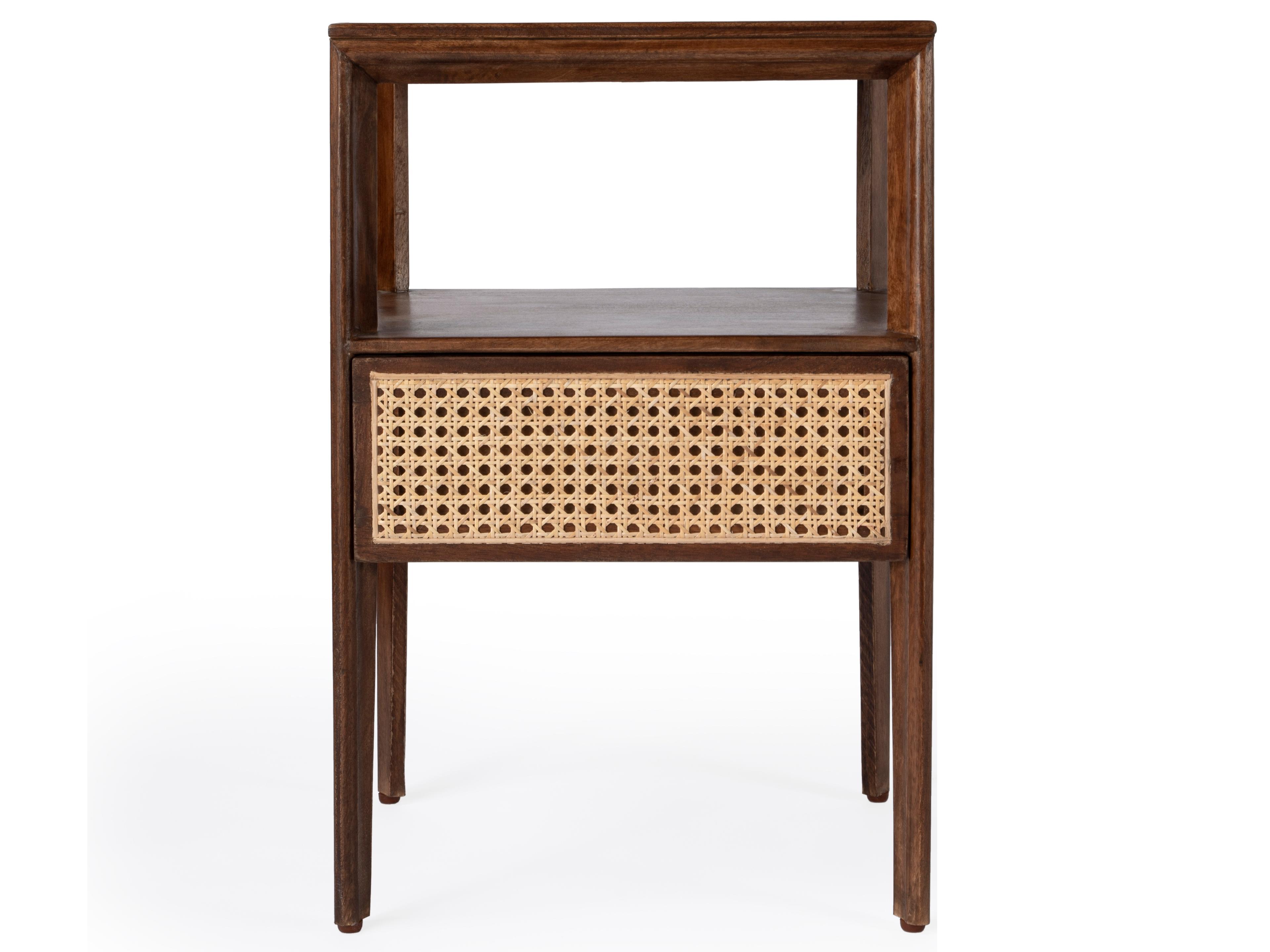 Butler Vardo 1-Drawer Brown Mango Wood Nightstand