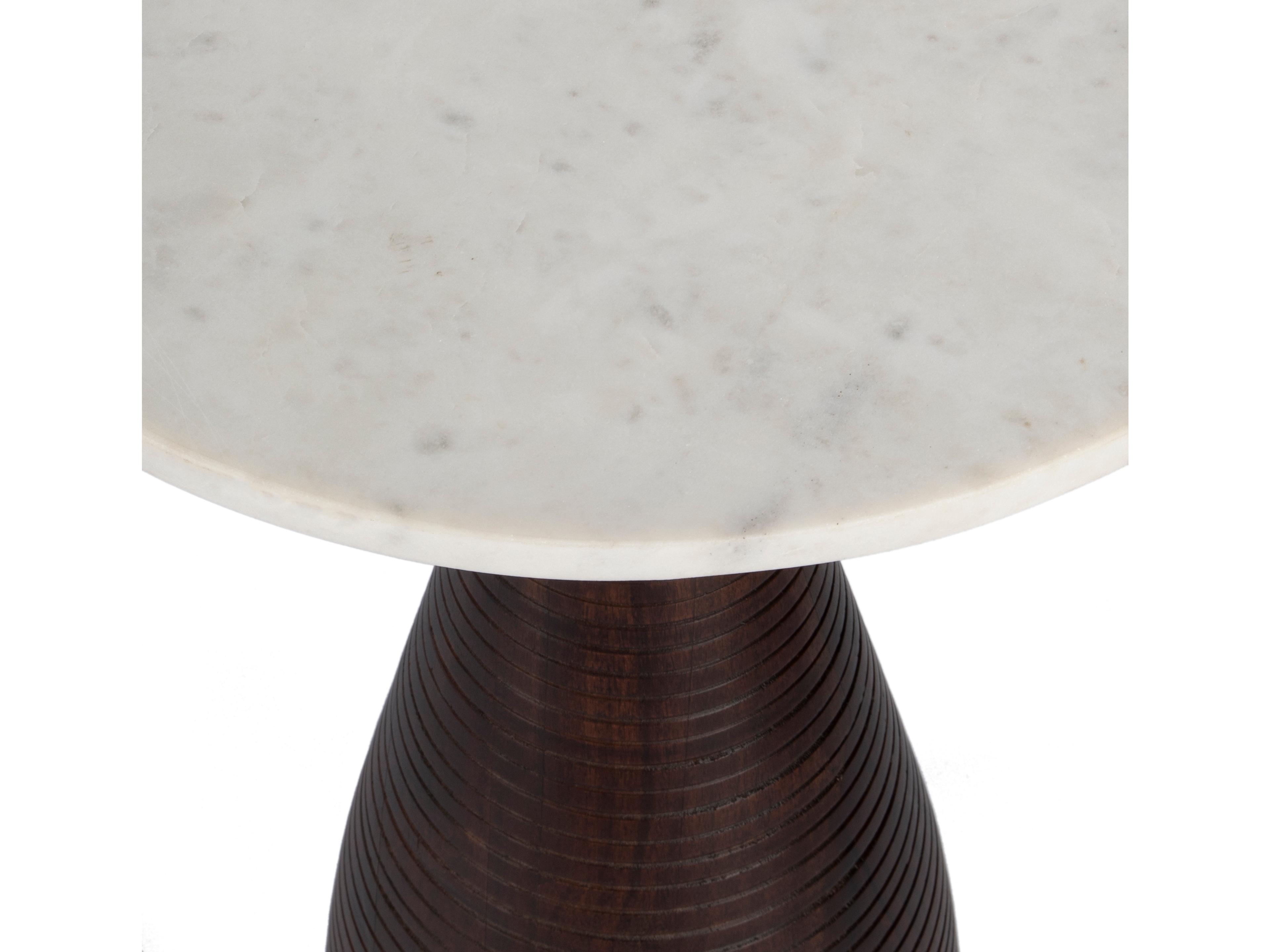 Butler Julia Round Marble Brown End Table