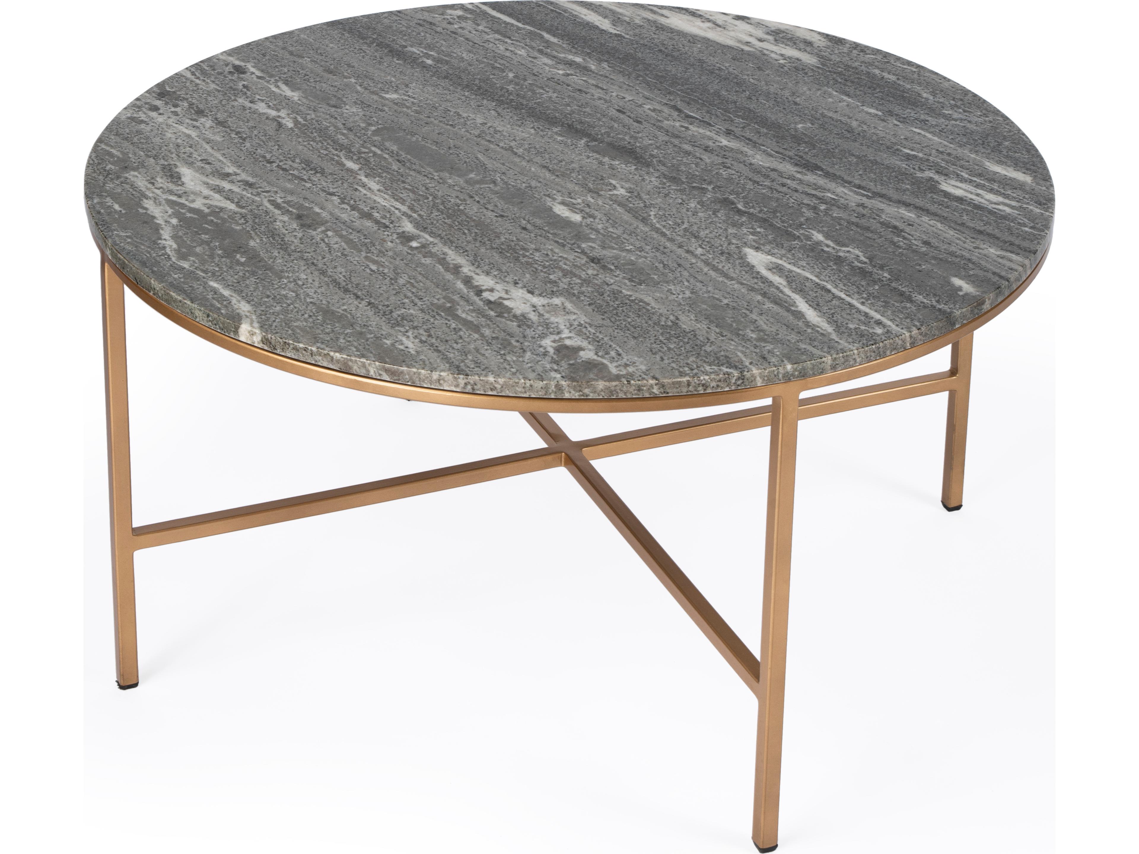 Grafton Round Marble & Metal Coffee Table