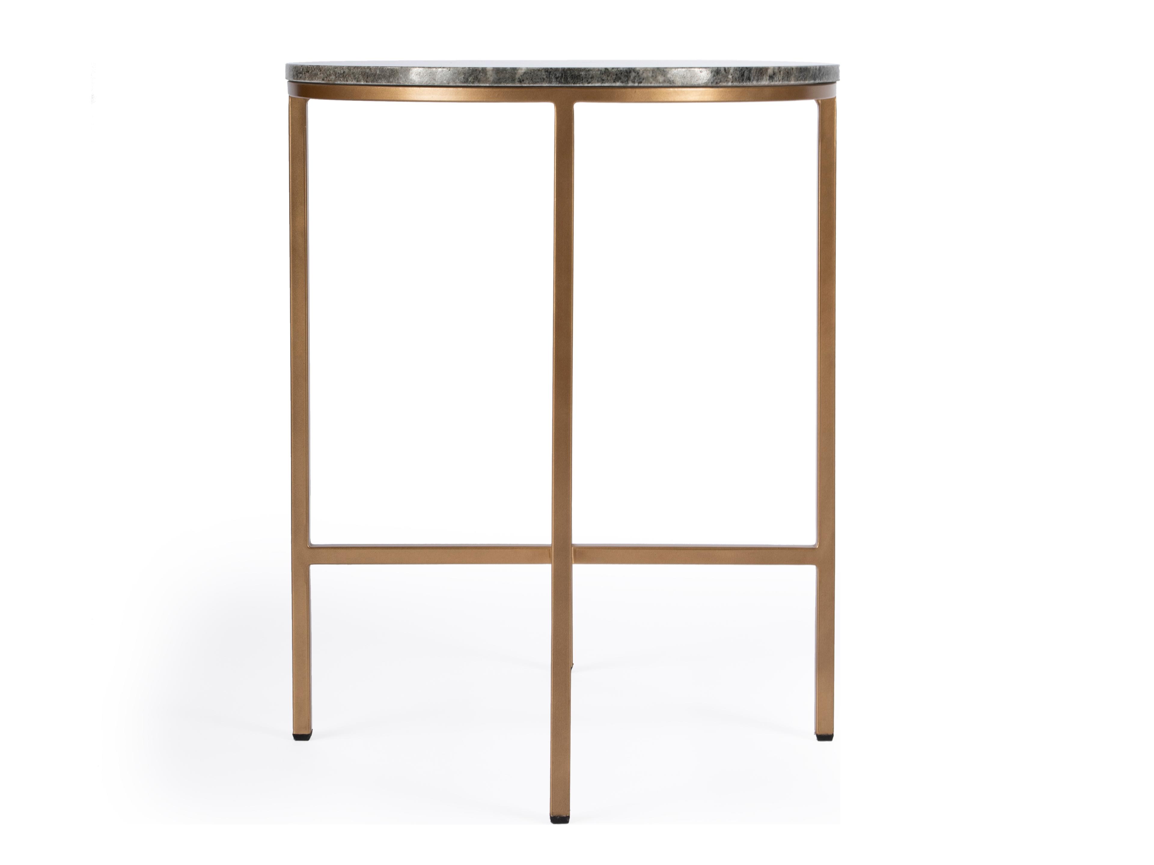 Butler Caty Round Marble Metalworks End Table