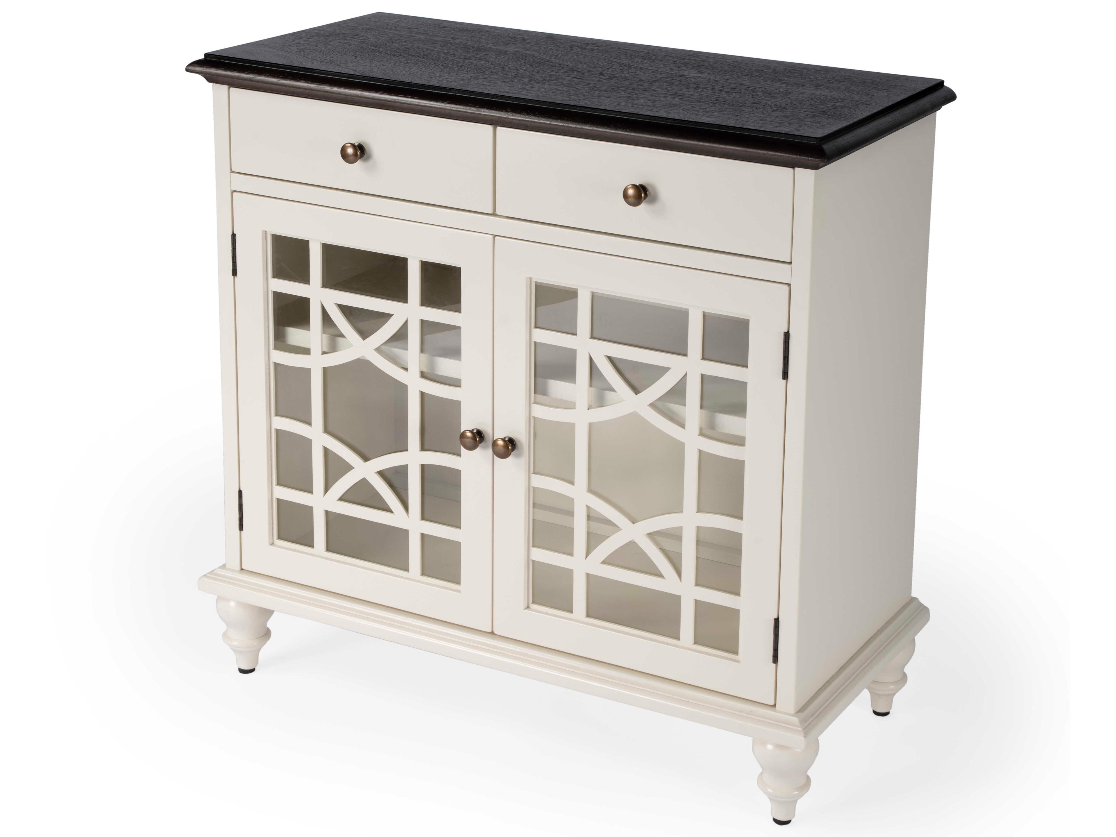 Rene Smooth White Accent Cabinet