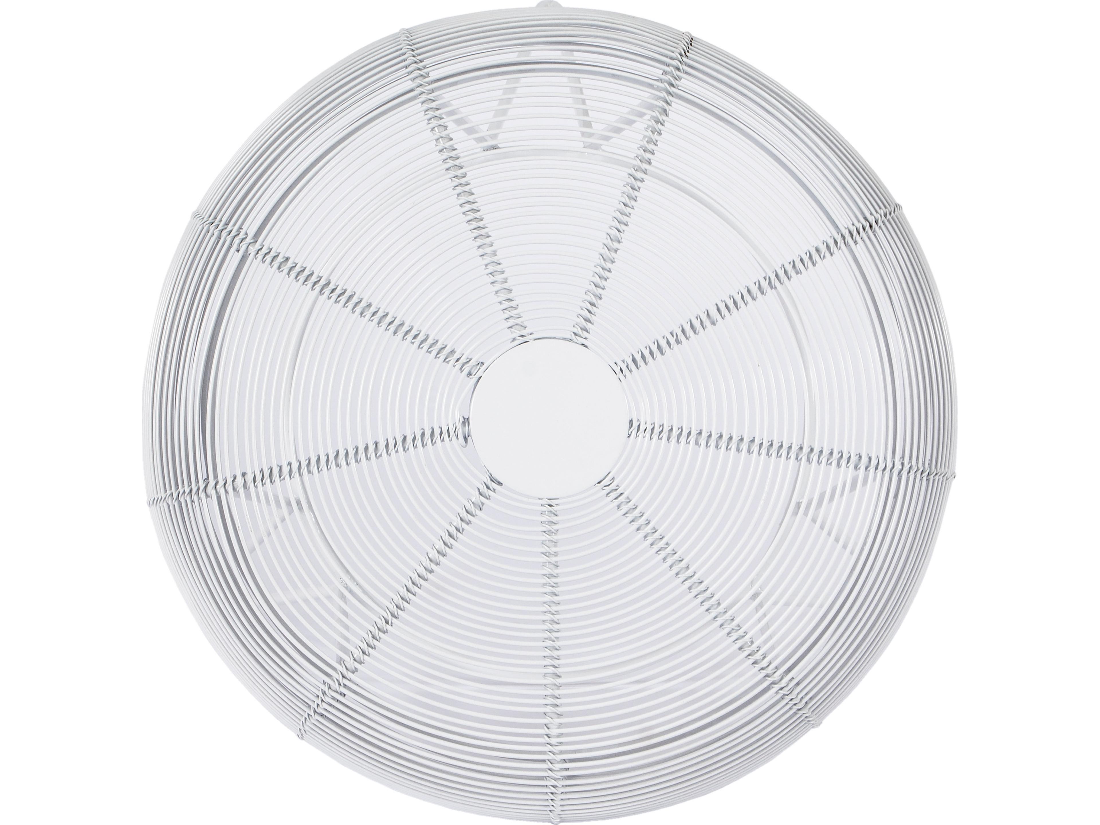 Butler Allen Round Metal White End Table