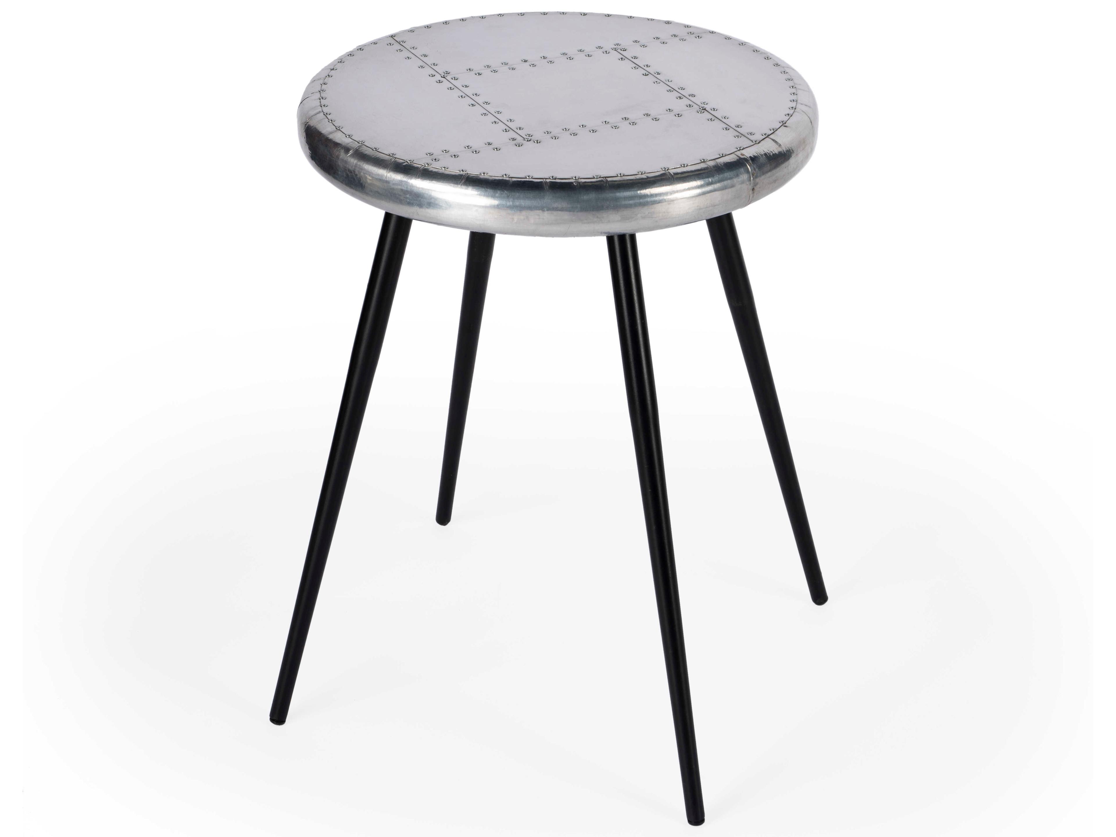 Midway Round Metalworks End Table