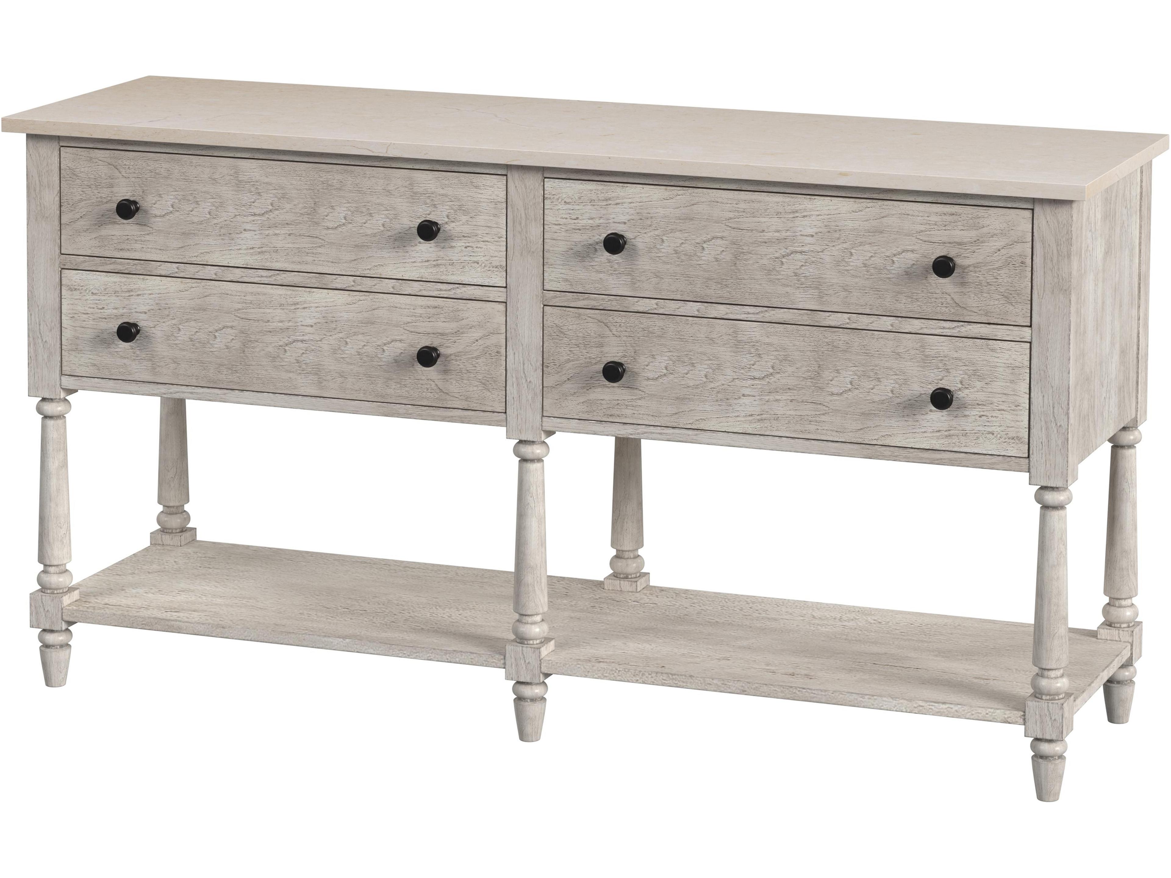 Danielle 65" Mahogany Wood Rustic Gray Sideboard
