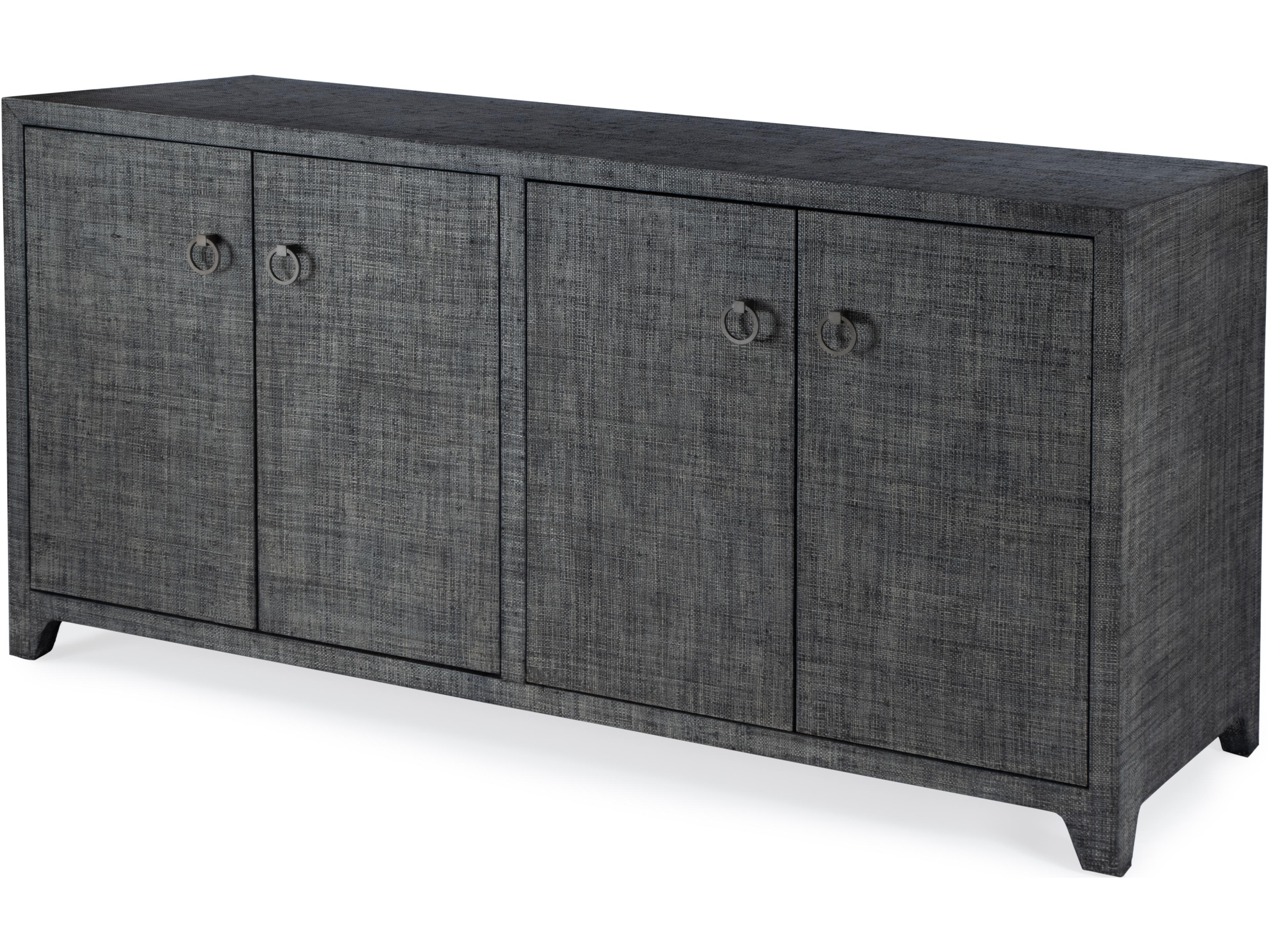 Bar Harbor 70" Charcoal Raffia Sideboard