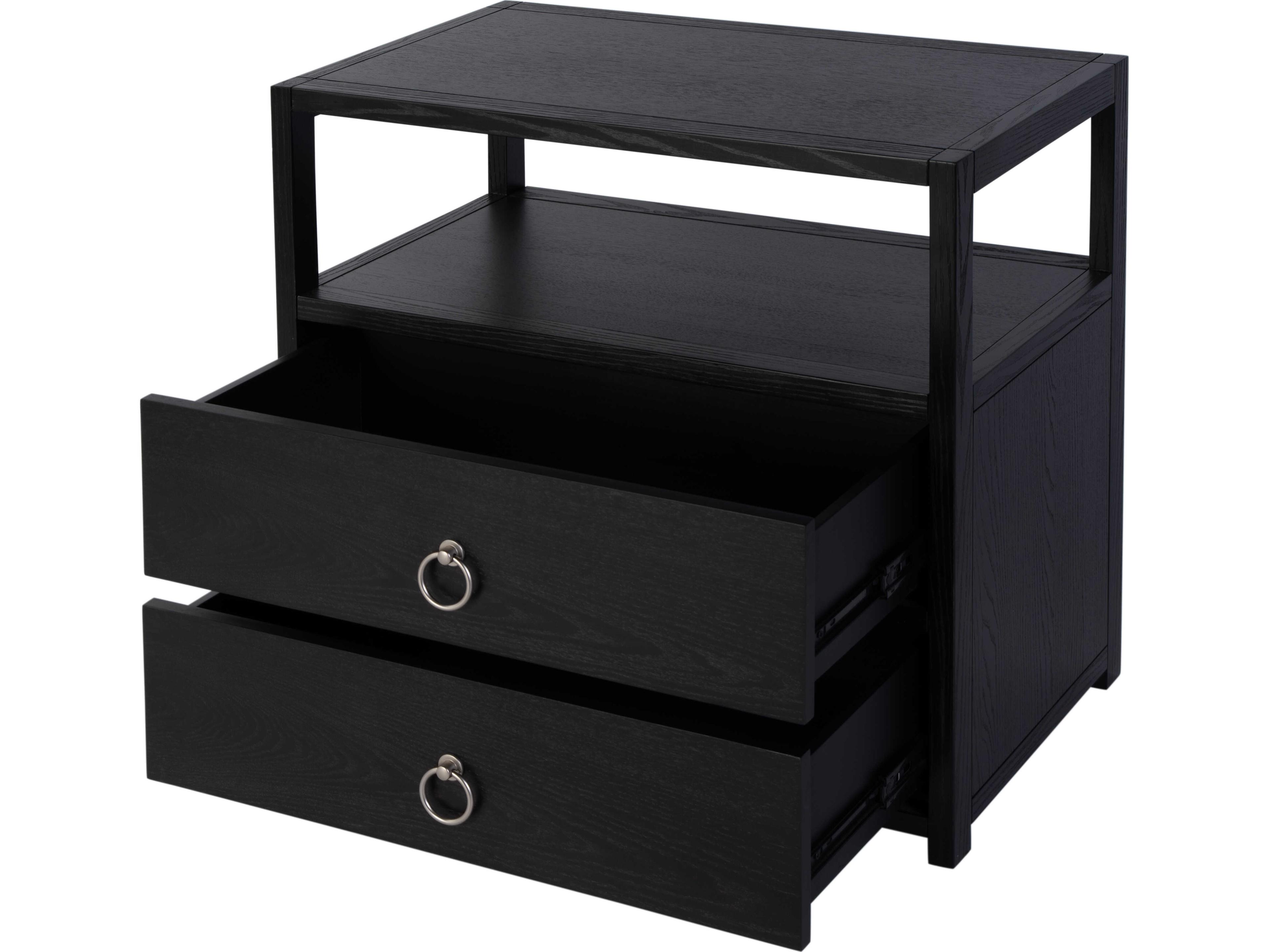 Butler Lark 2-Drawers Acacia Wood Nightstand