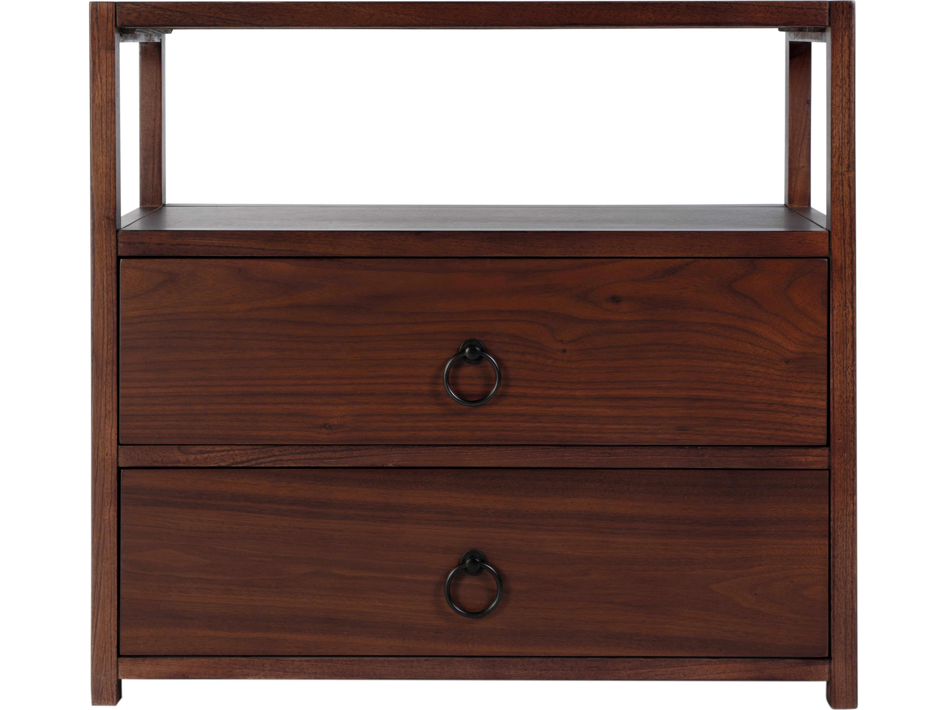 Butler Lark 2-Drawers Acacia Wood Nightstand