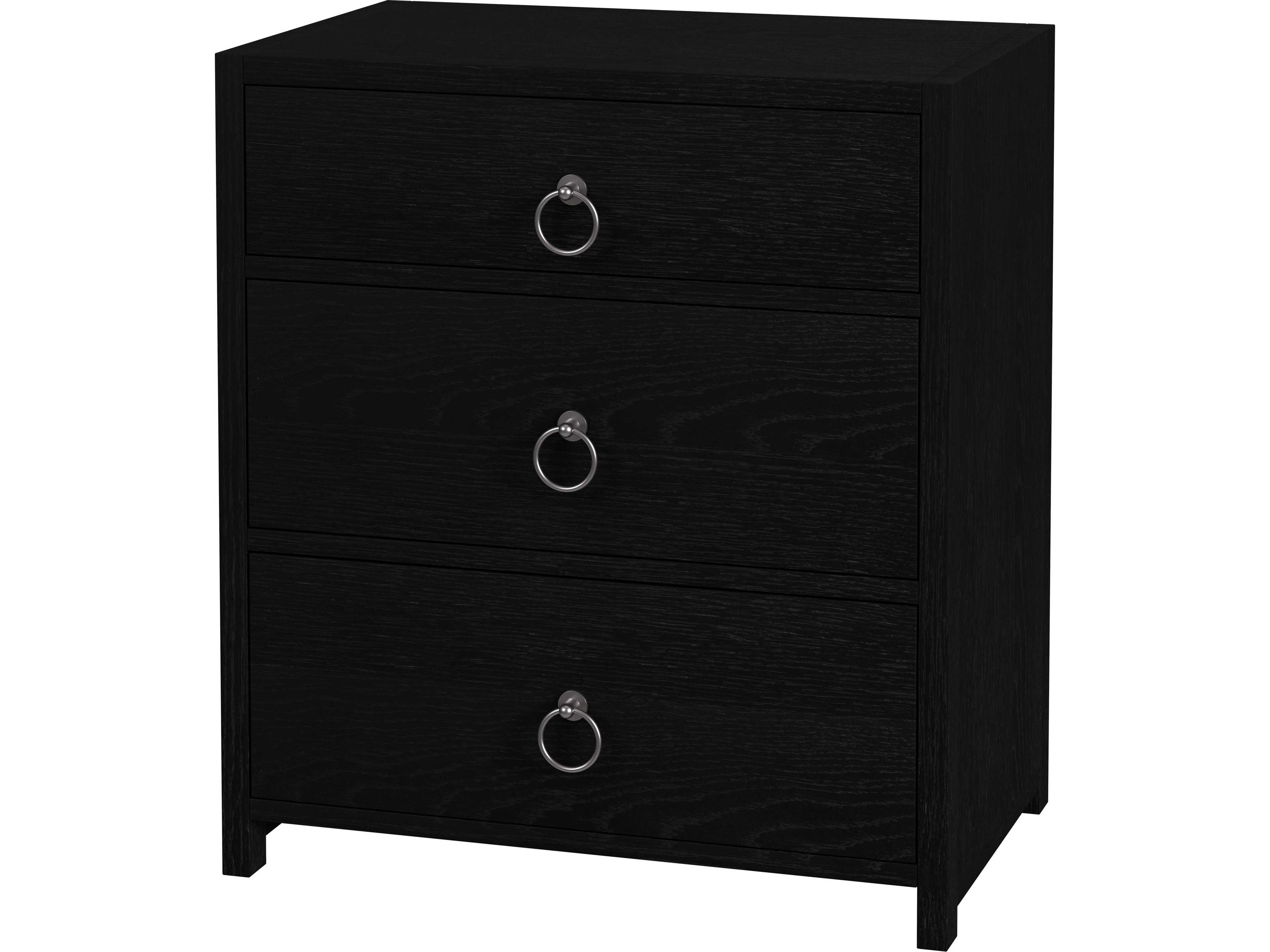 Lark 3-Drawers Acacia Wood Nightstand
