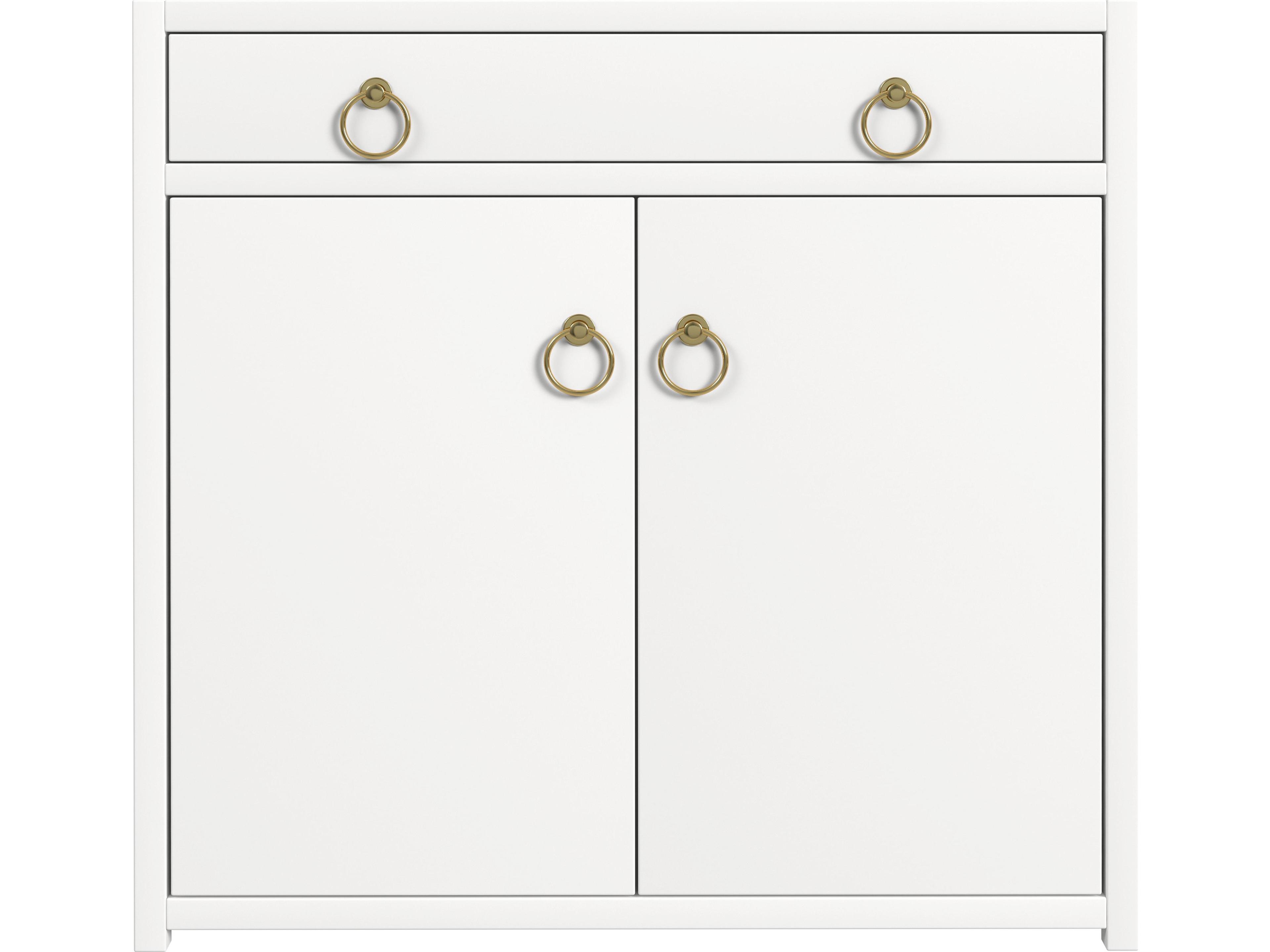 Butler Lark White Acacia Wood Accent Cabinet