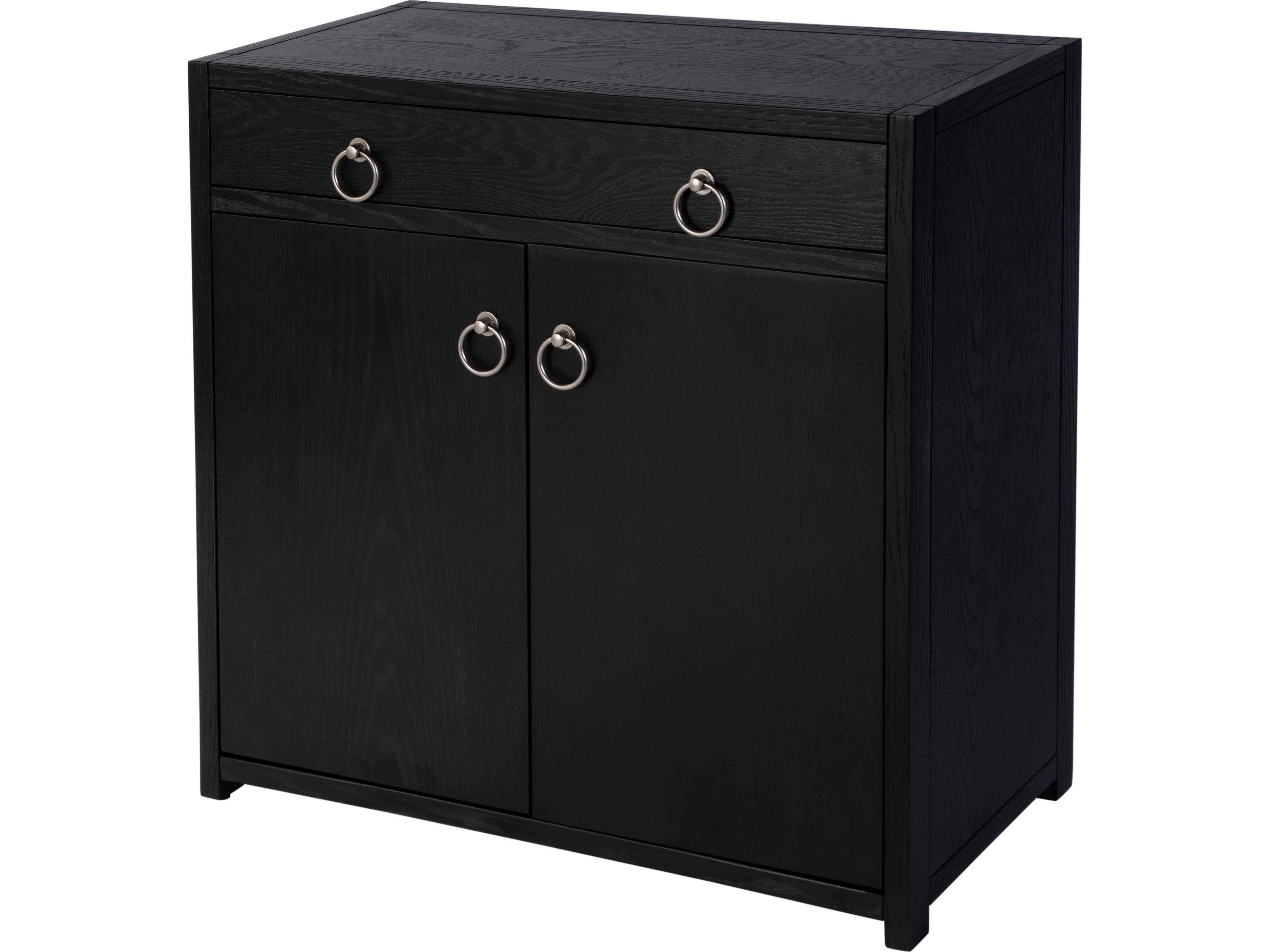Lark Black Acacia Wood Accent Chest