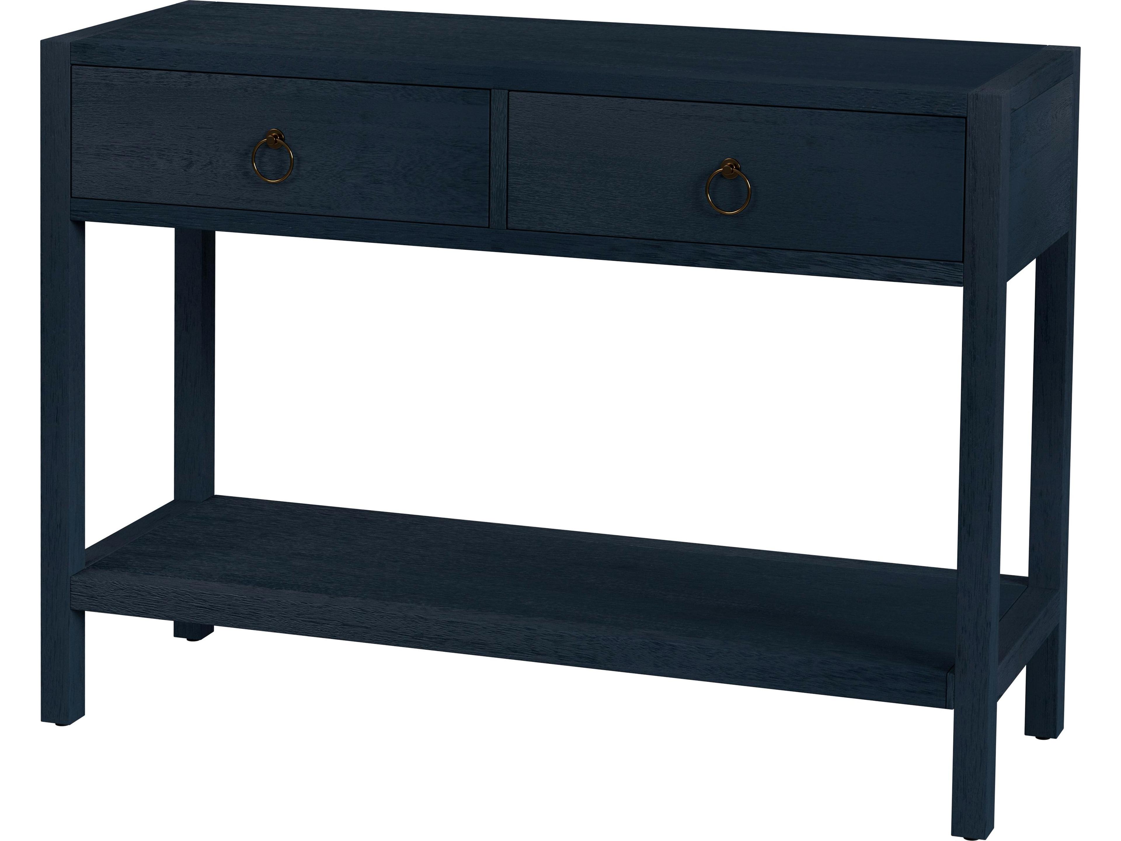 Lark Rectangular Wood Navy Blue Console Table