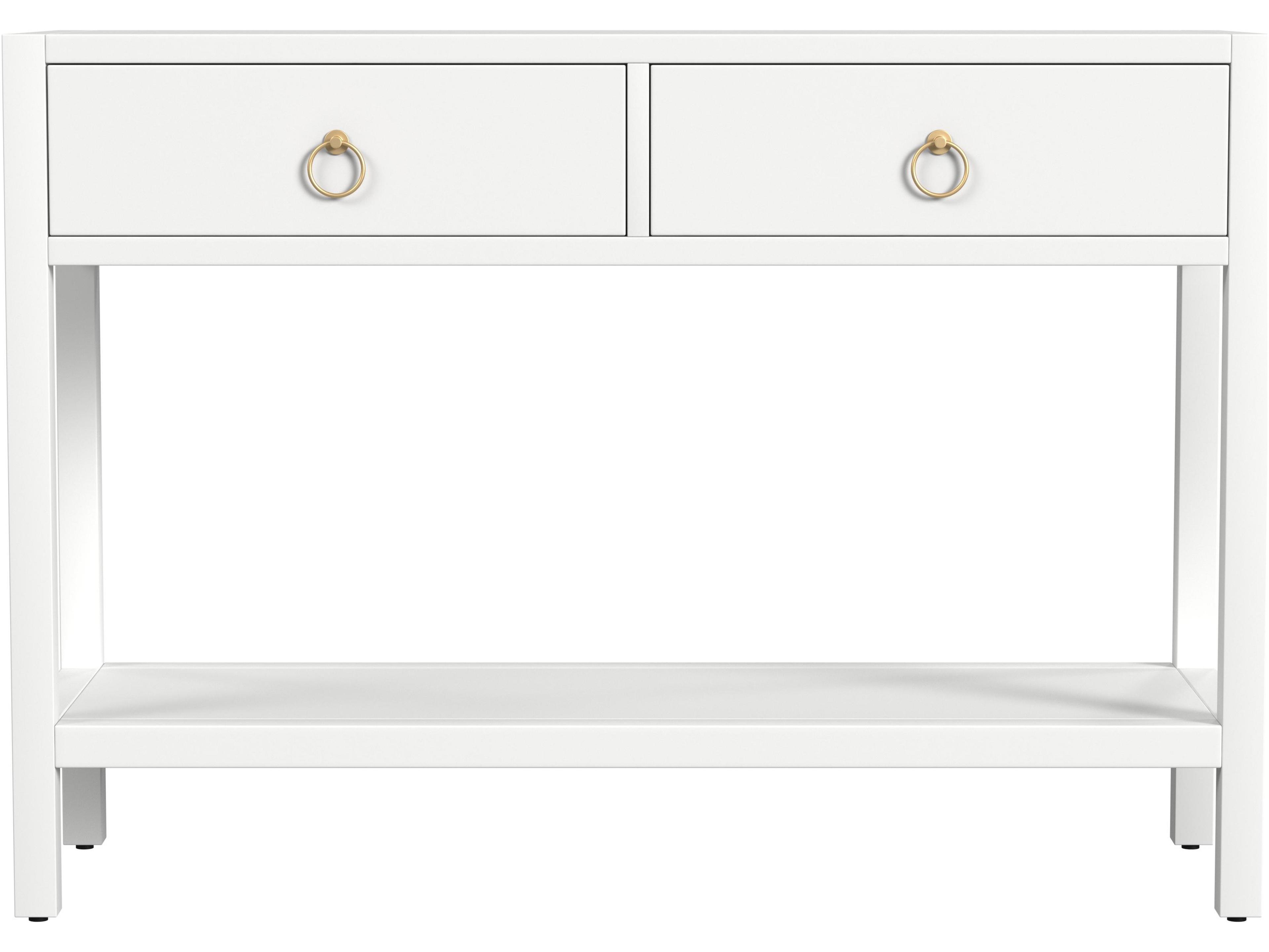 Butler Lark Rectangular Wood White Console Table