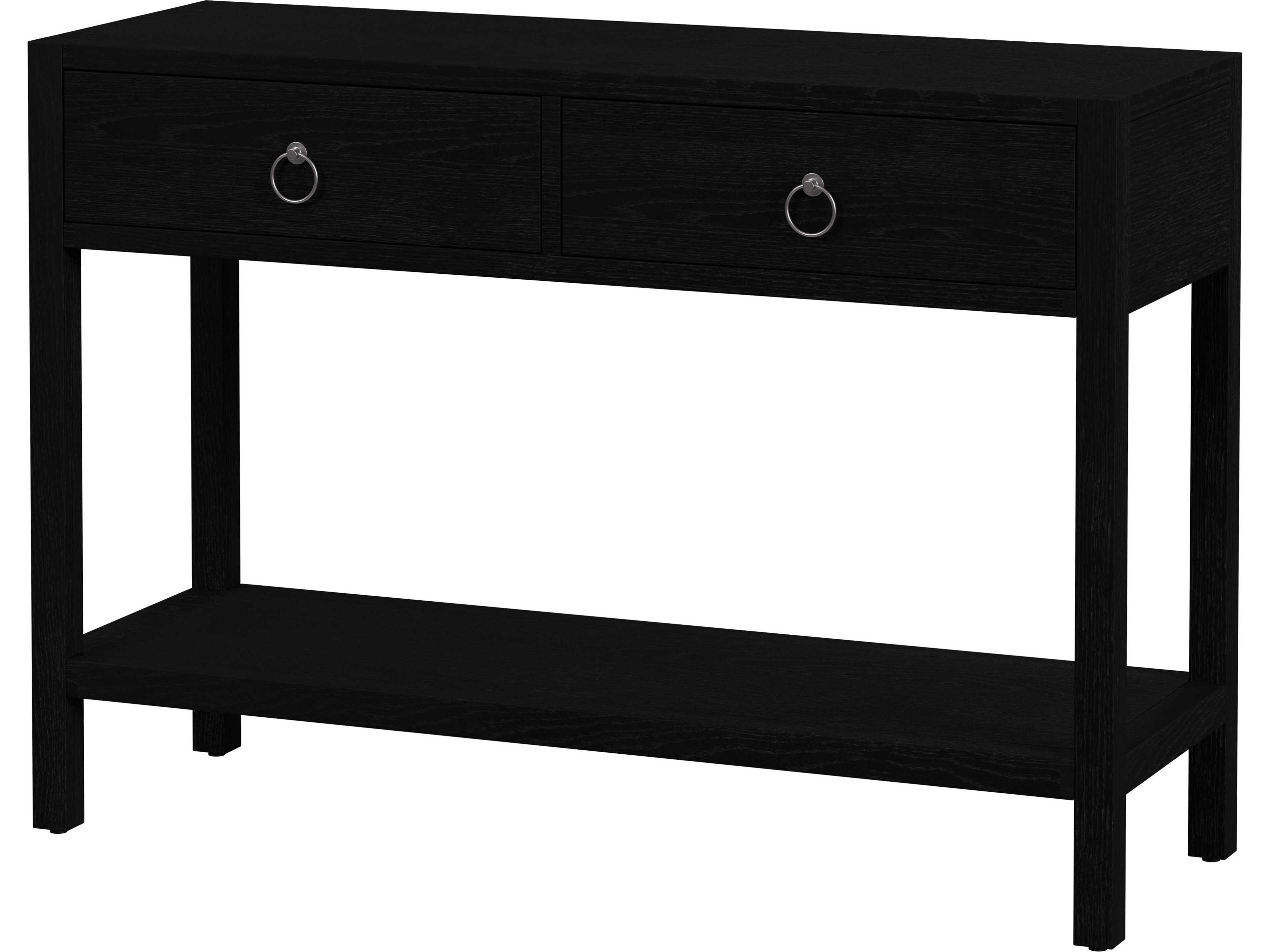 Lark Rectangular Wood Black Console Table