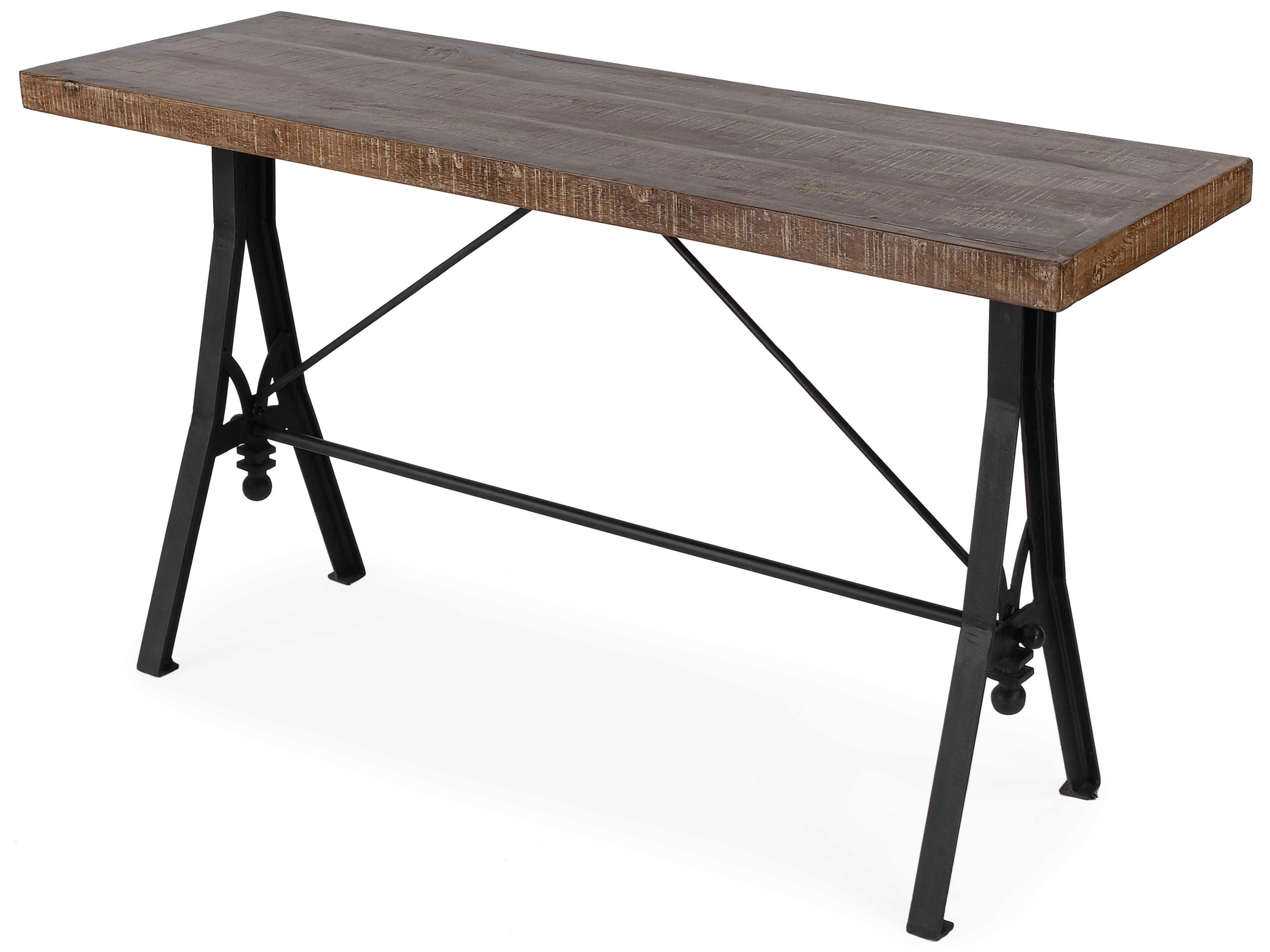 Croyden Rectangular Wood Industrial Chic Console Table