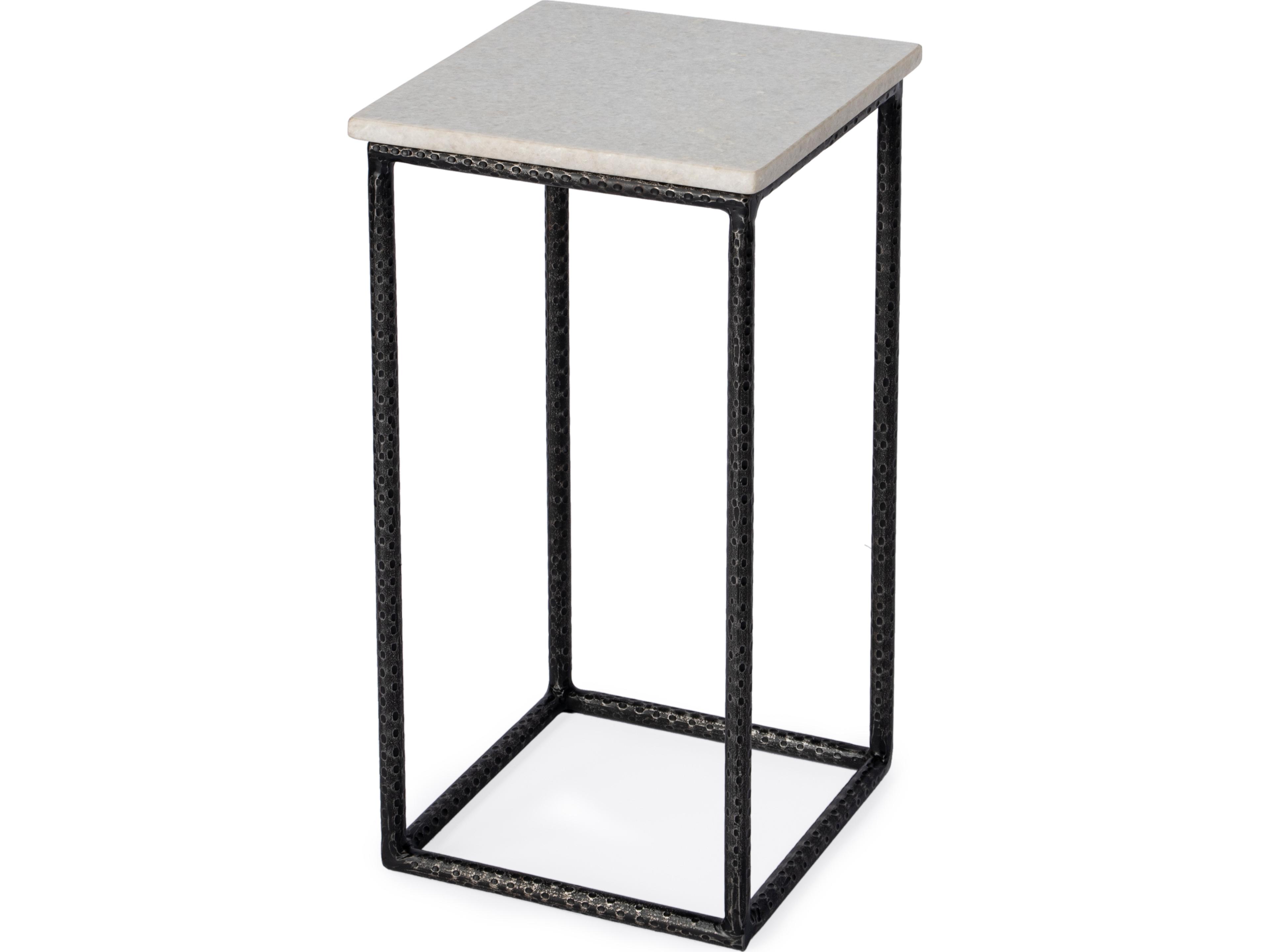 Mabel Square Marble & Metal End Table