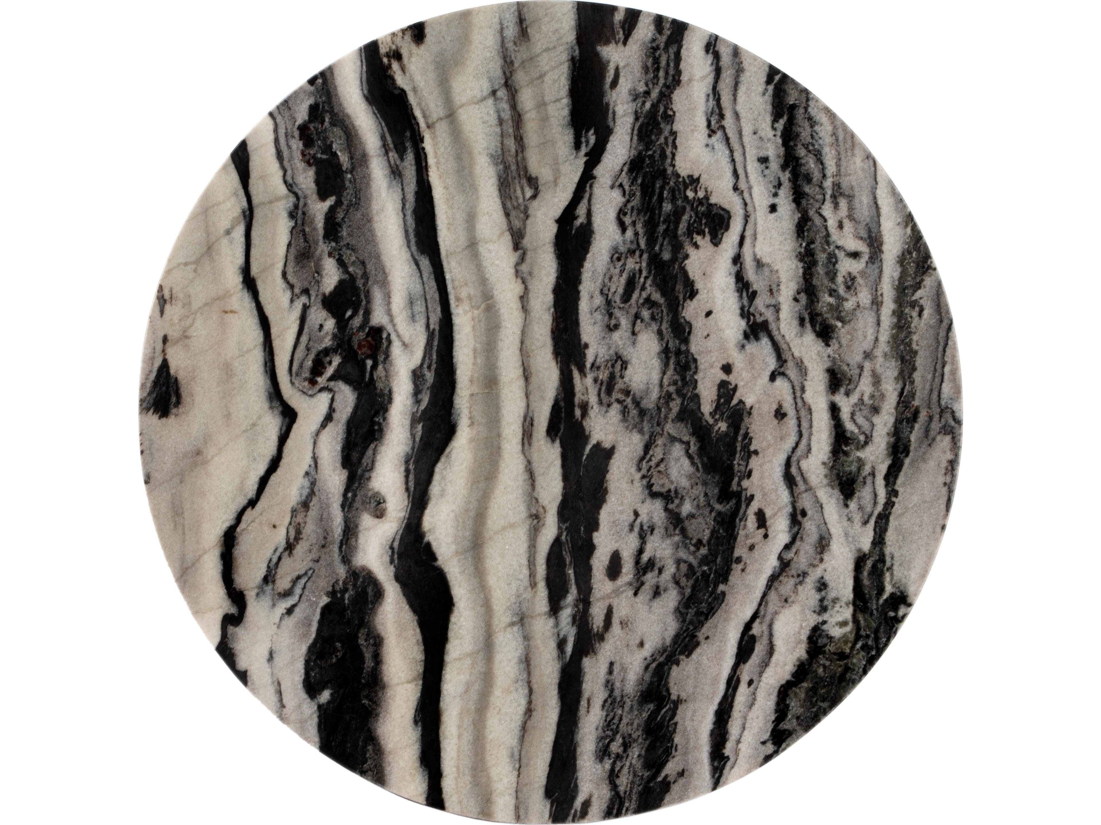 Butler Paxton Round Metal & Marble End Table