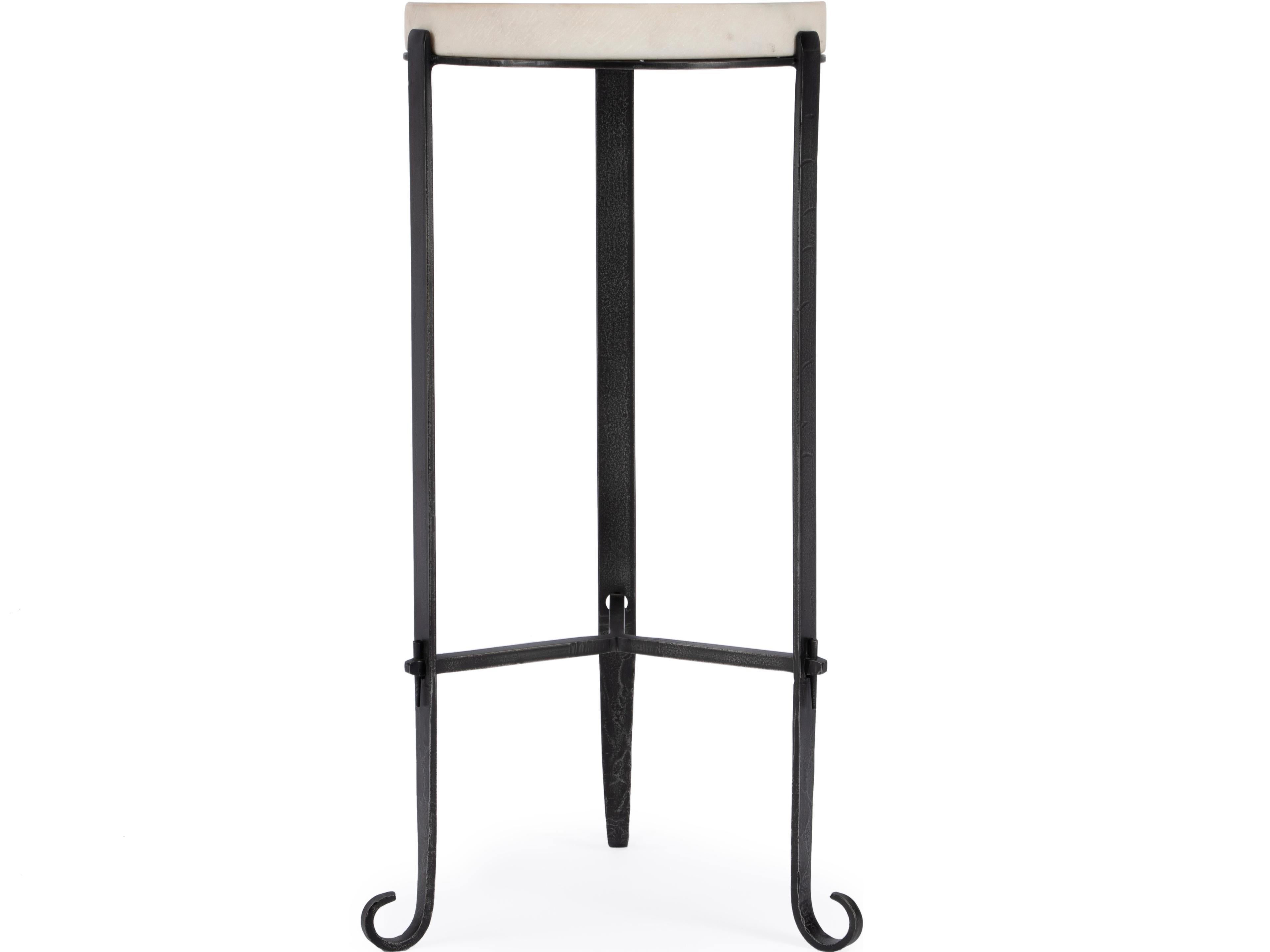 Butler Freya Round Marble & Metal End Table