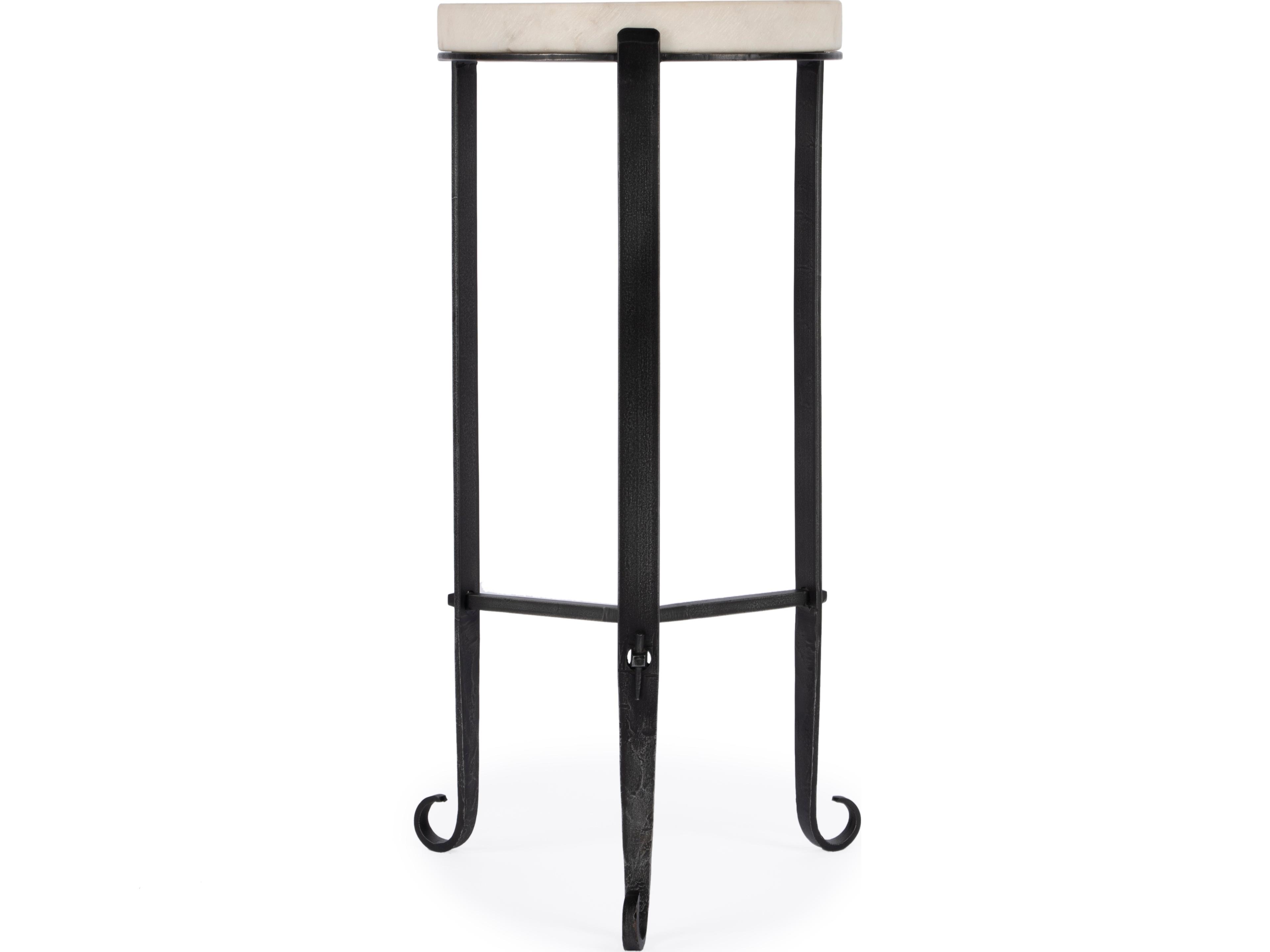 Butler Freya Round Marble & Metal End Table