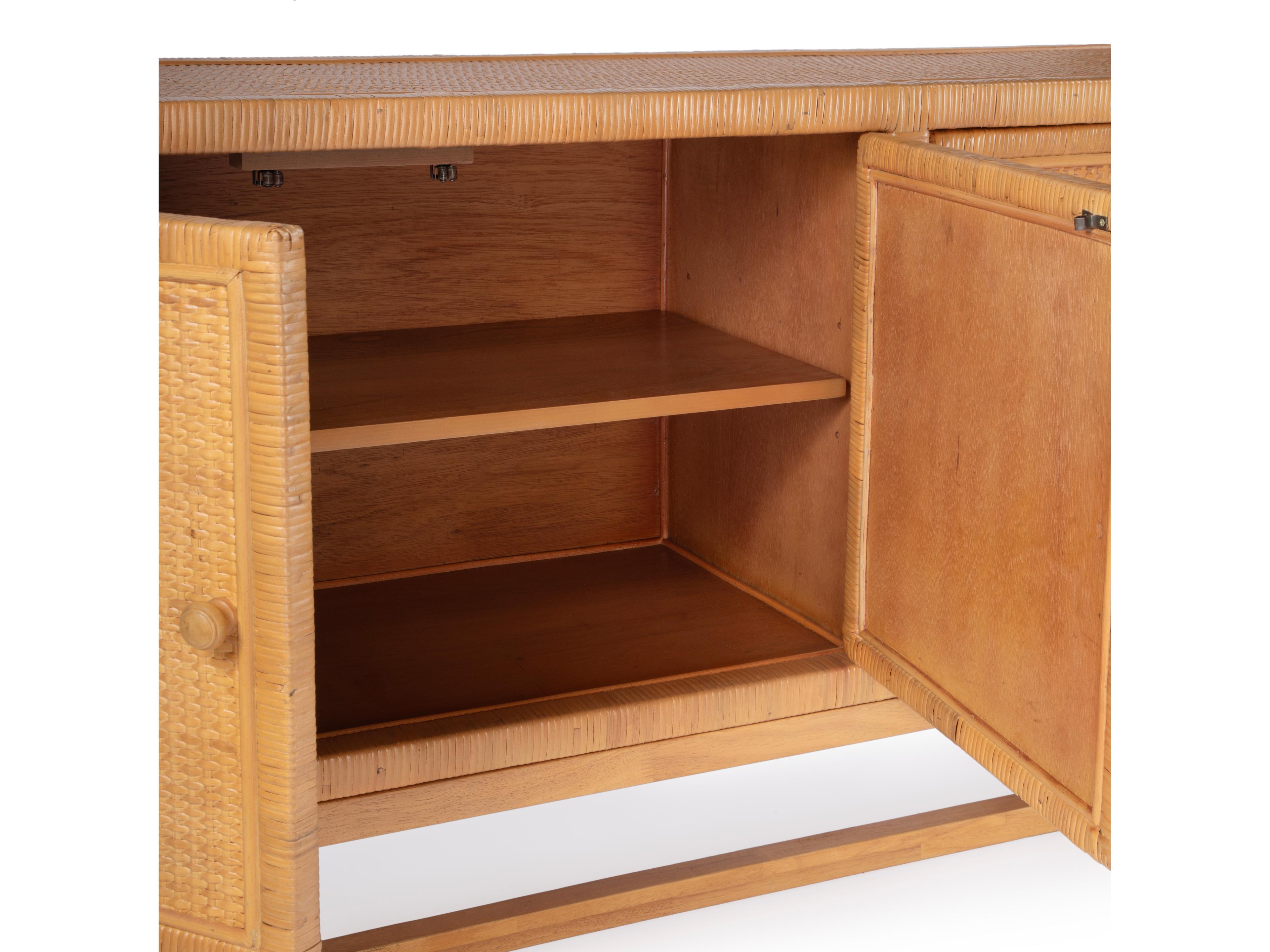 Butler Captiva 76" Rubberwood Natural Rattan Sideboard