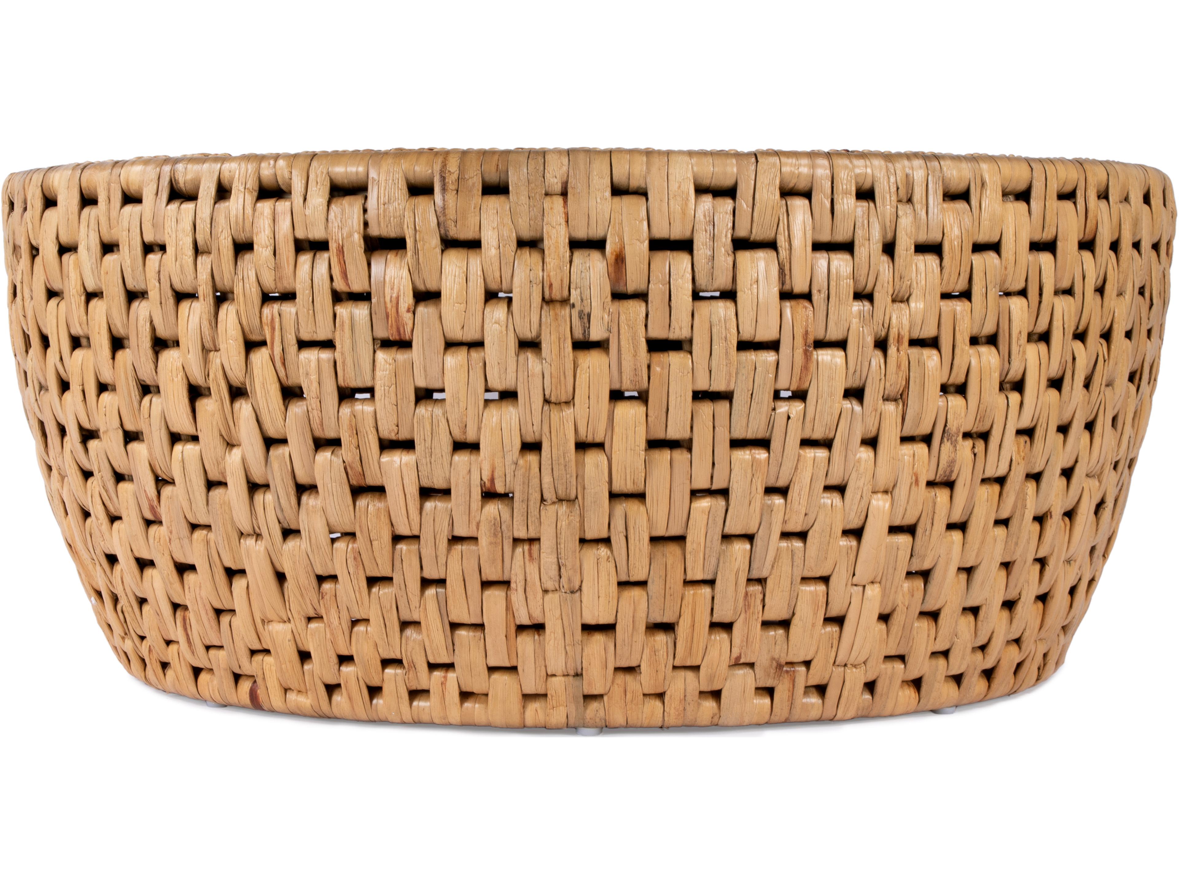 Butler Captiva Round Wood Natural Rattan Coffee Table