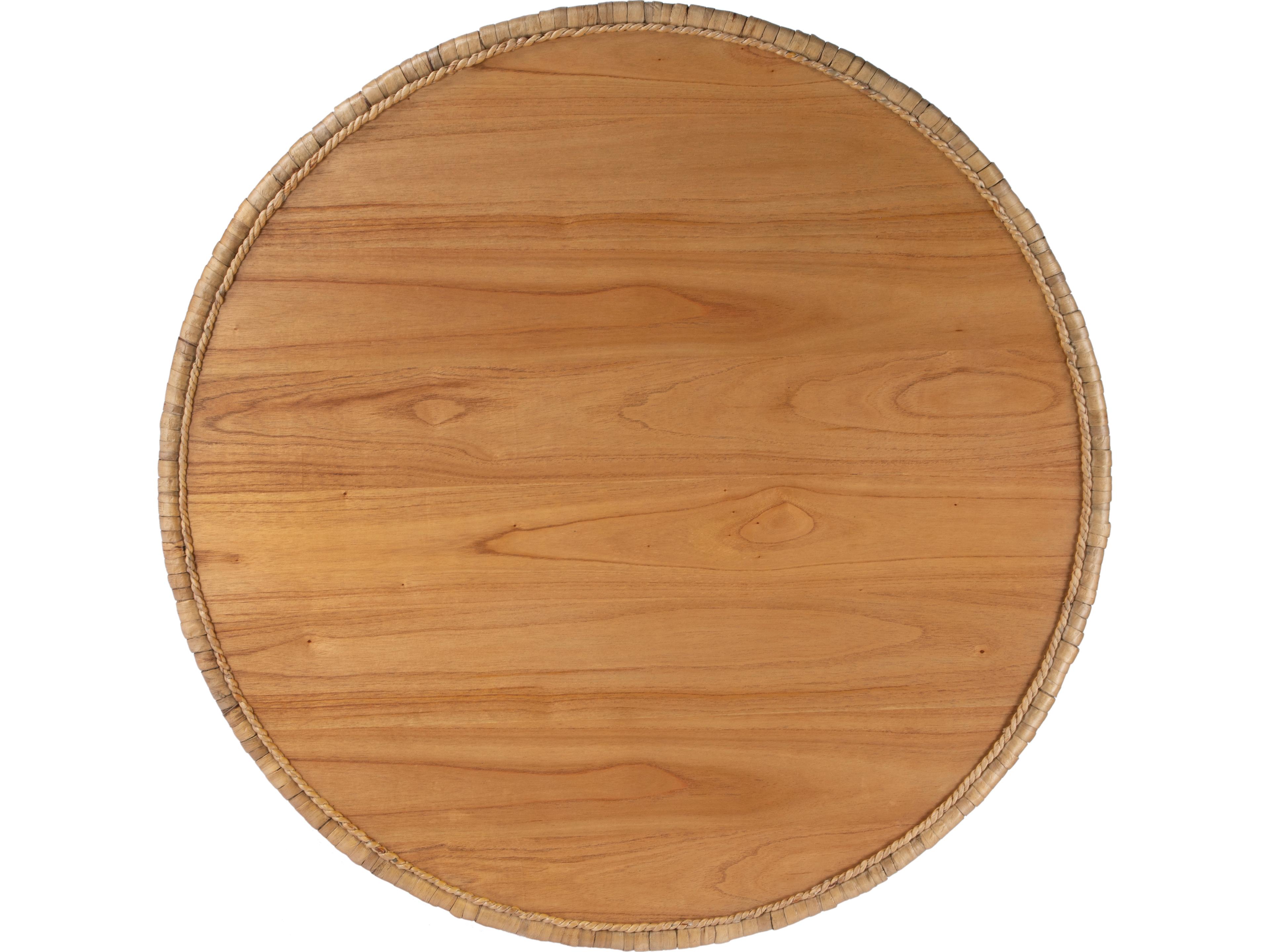 Butler Captiva Round Wood Natural Rattan Coffee Table