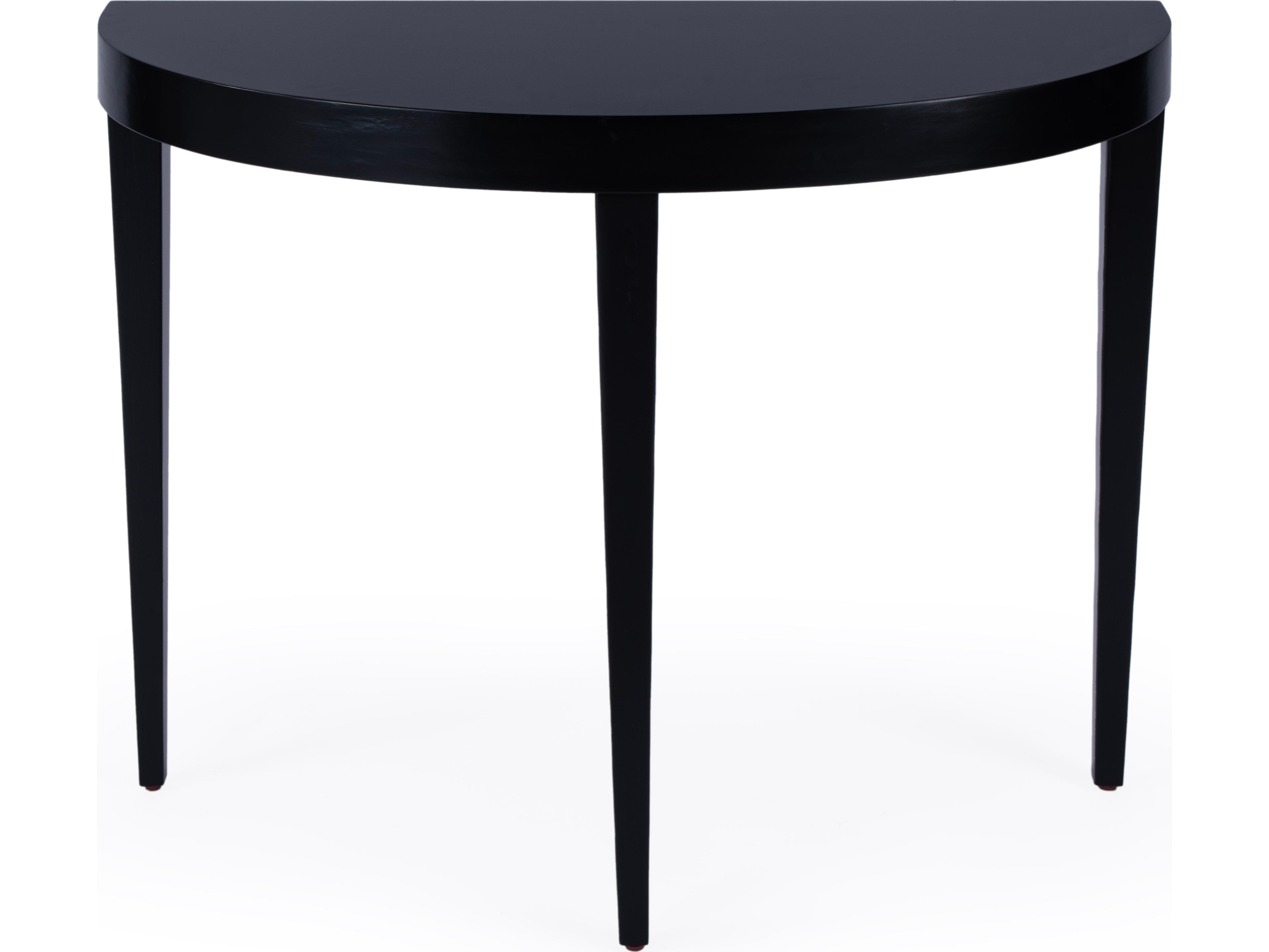 Ingrid Demilune Wood Black Licorice Console Table