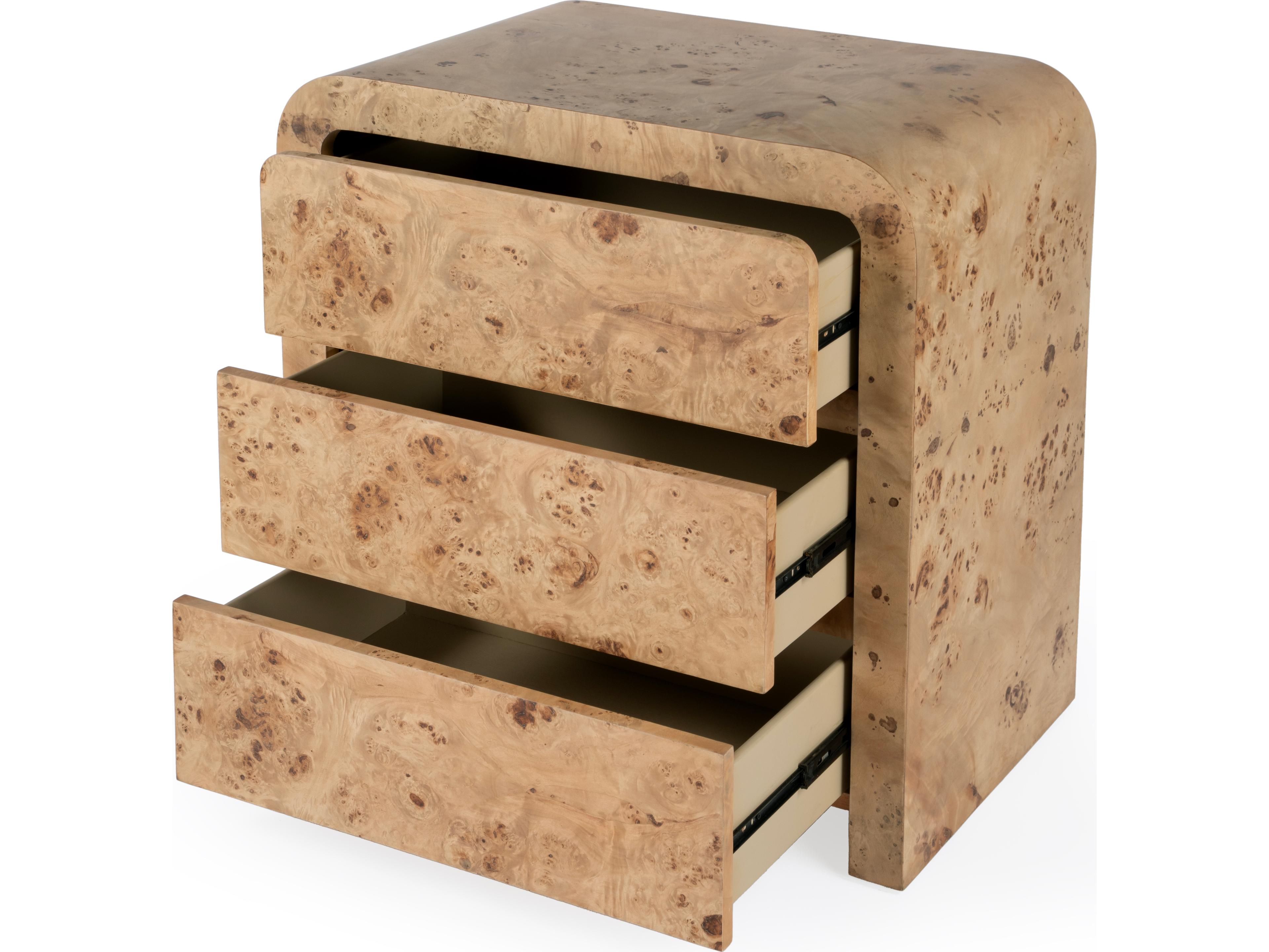 Butler Cora 3-Drawers Brown Rubberwood Dresser