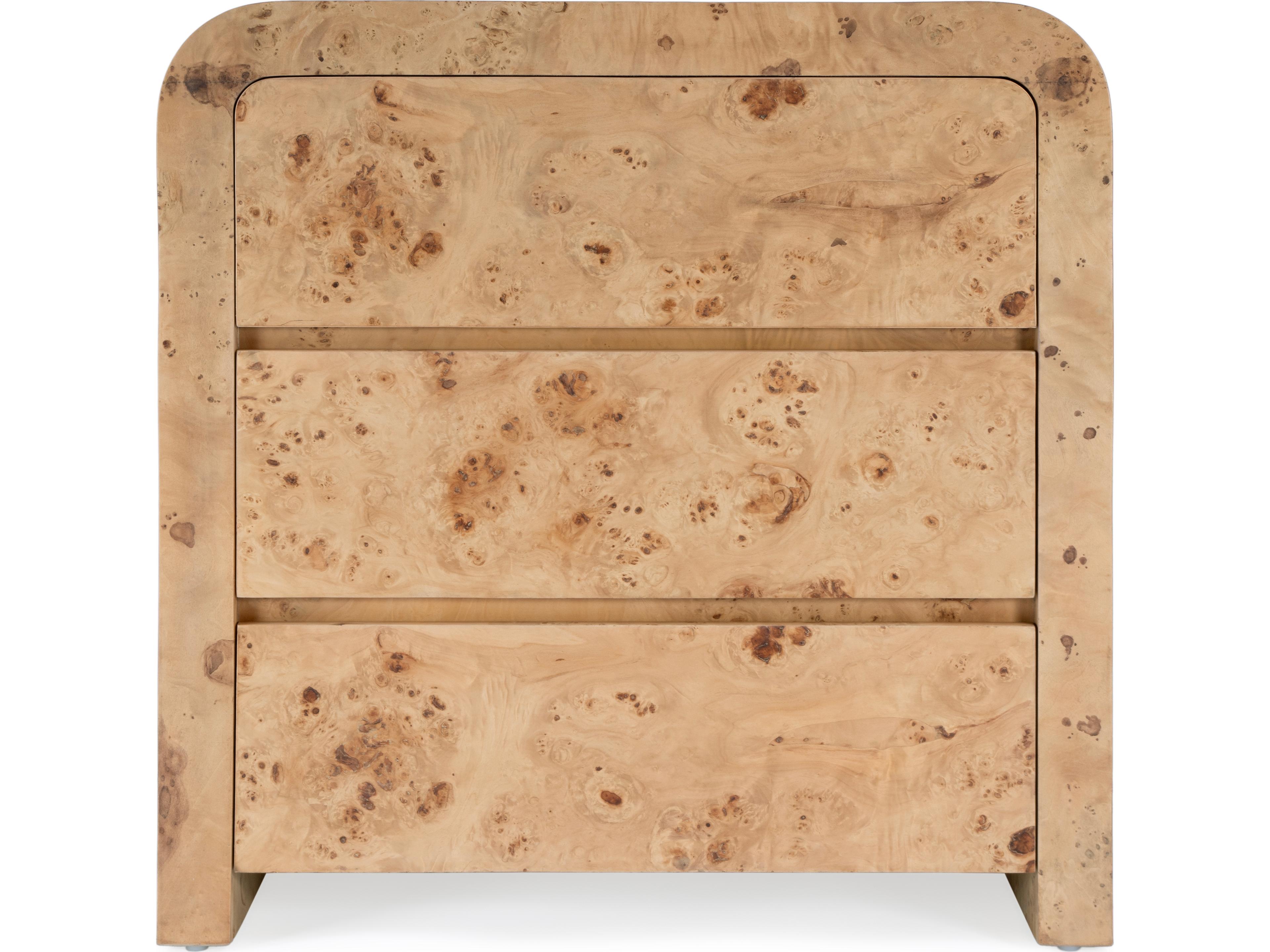 Butler Cora 3-Drawers Brown Rubberwood Dresser